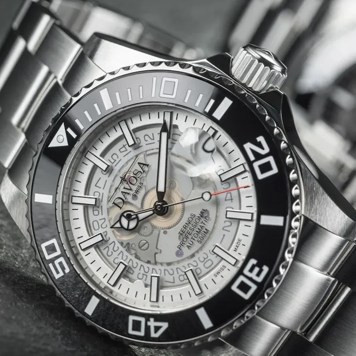 Davosa Uhren Davosa Ternos Professional Nebulös Automatik Uhr Nebelweiß