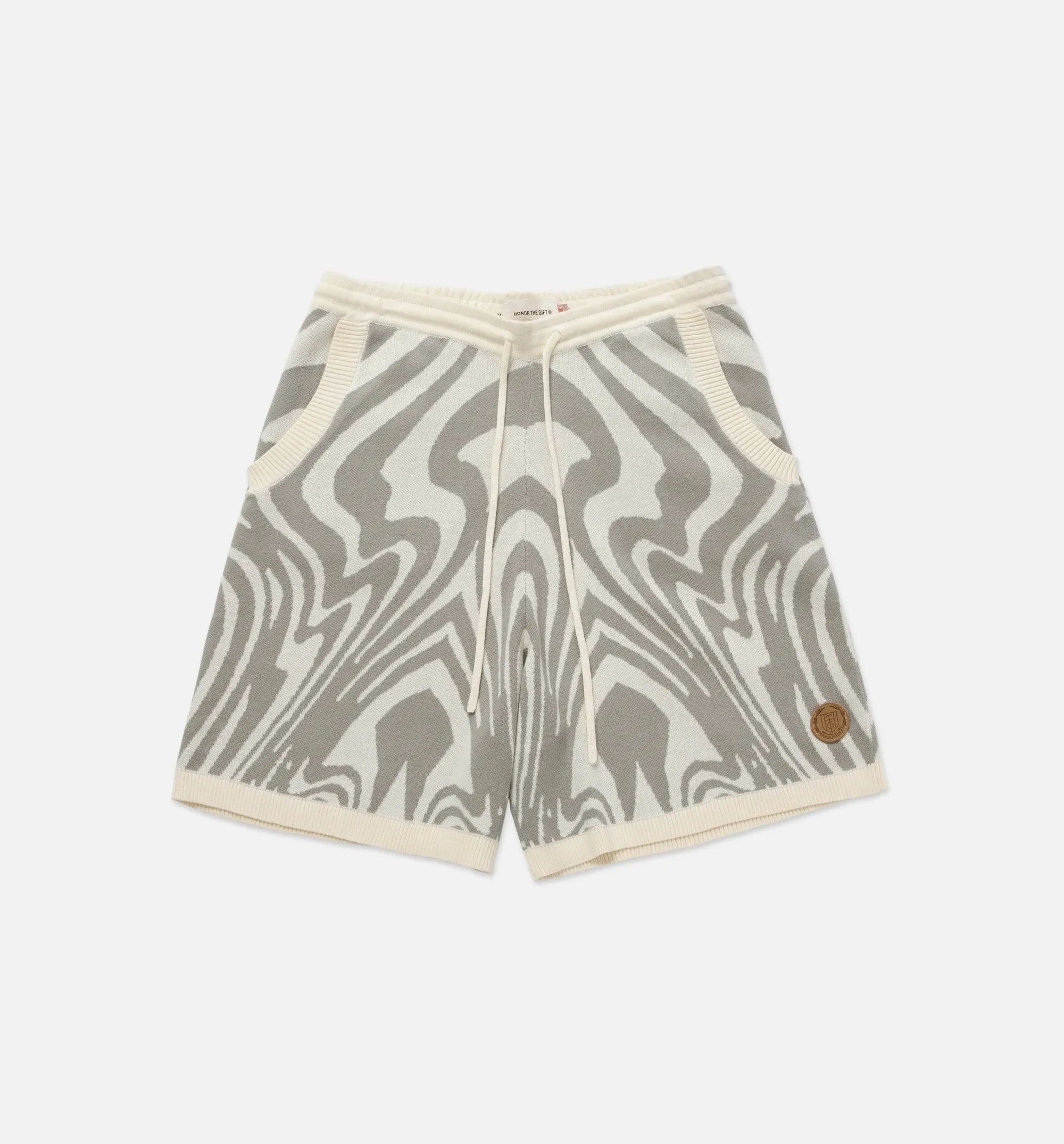 Dazed Strick-Herrenshorts - Knochen/Beige