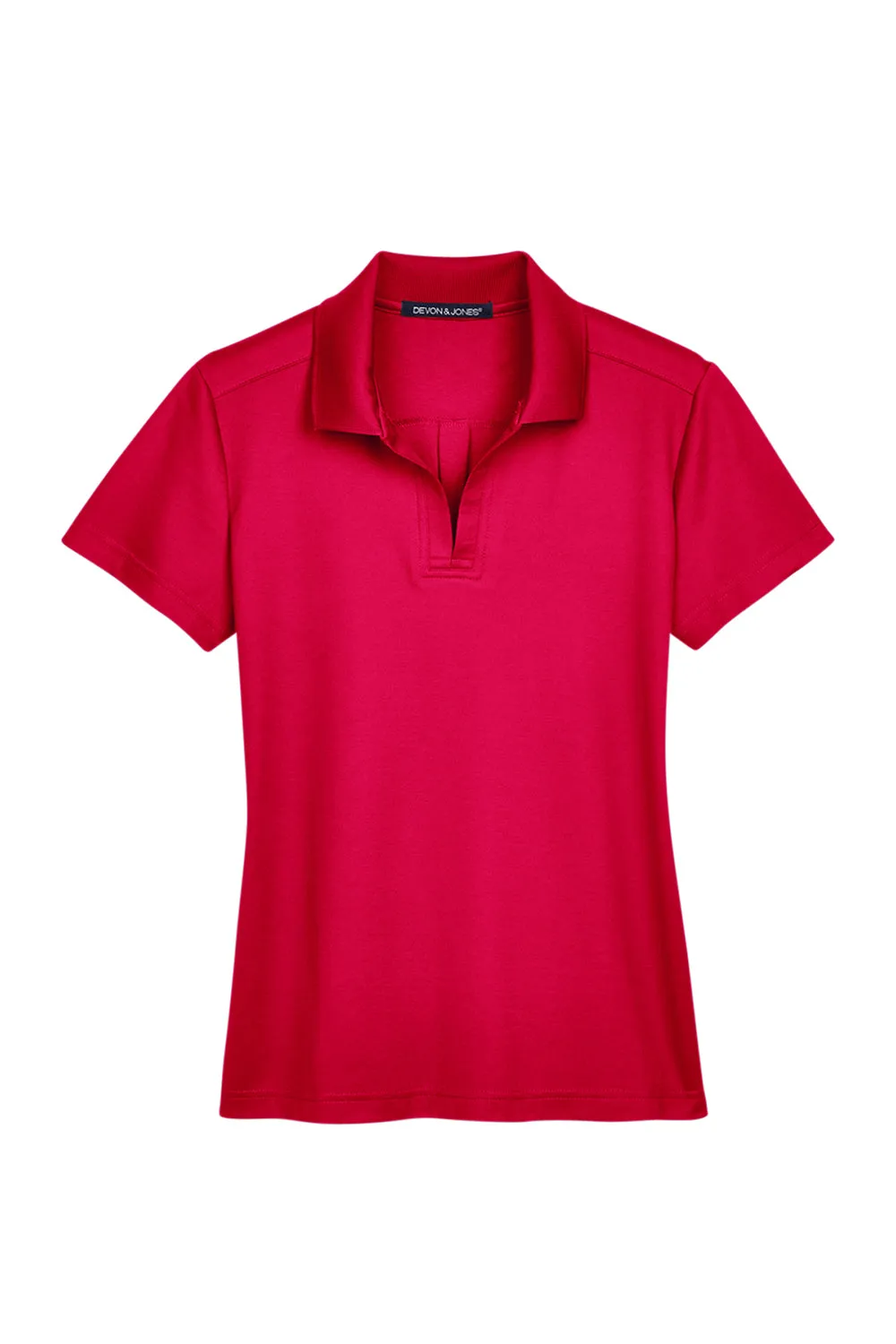 Devon & Jones Damen CrownLux Performance Feuchtigkeitstransportierendes Kurzarm-Polohemd - Rot