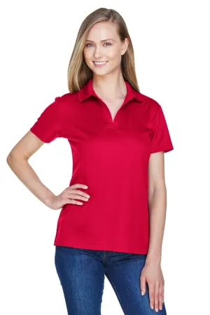 Devon & Jones Damen CrownLux Performance Feuchtigkeitstransportierendes Kurzarm-Polohemd - Rot