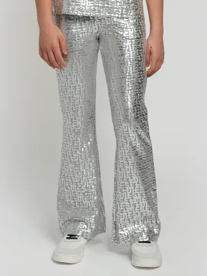 Diesel Girls Pendyx Markenhose in Silber