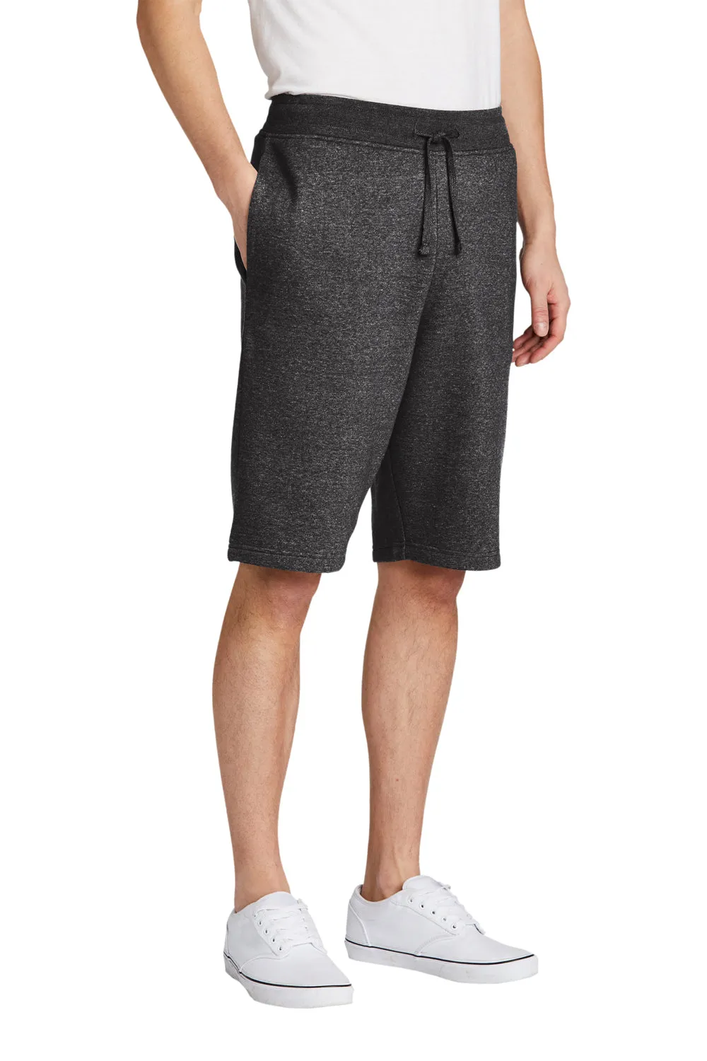 District Herren V.I.T. Fleece Shorts mit Taschen - Heather Charcoal Grau