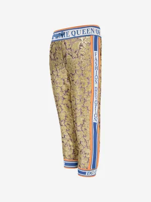 Dolce & Gabbana Mädchen Seiden Brokat Hose