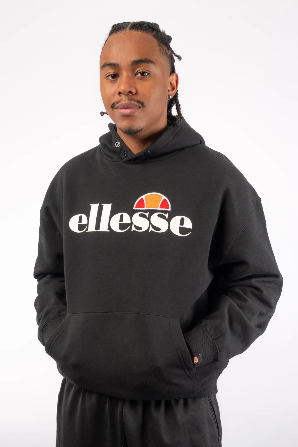 Ellesse Milano HD OH Kapuzenpullover Schwarz