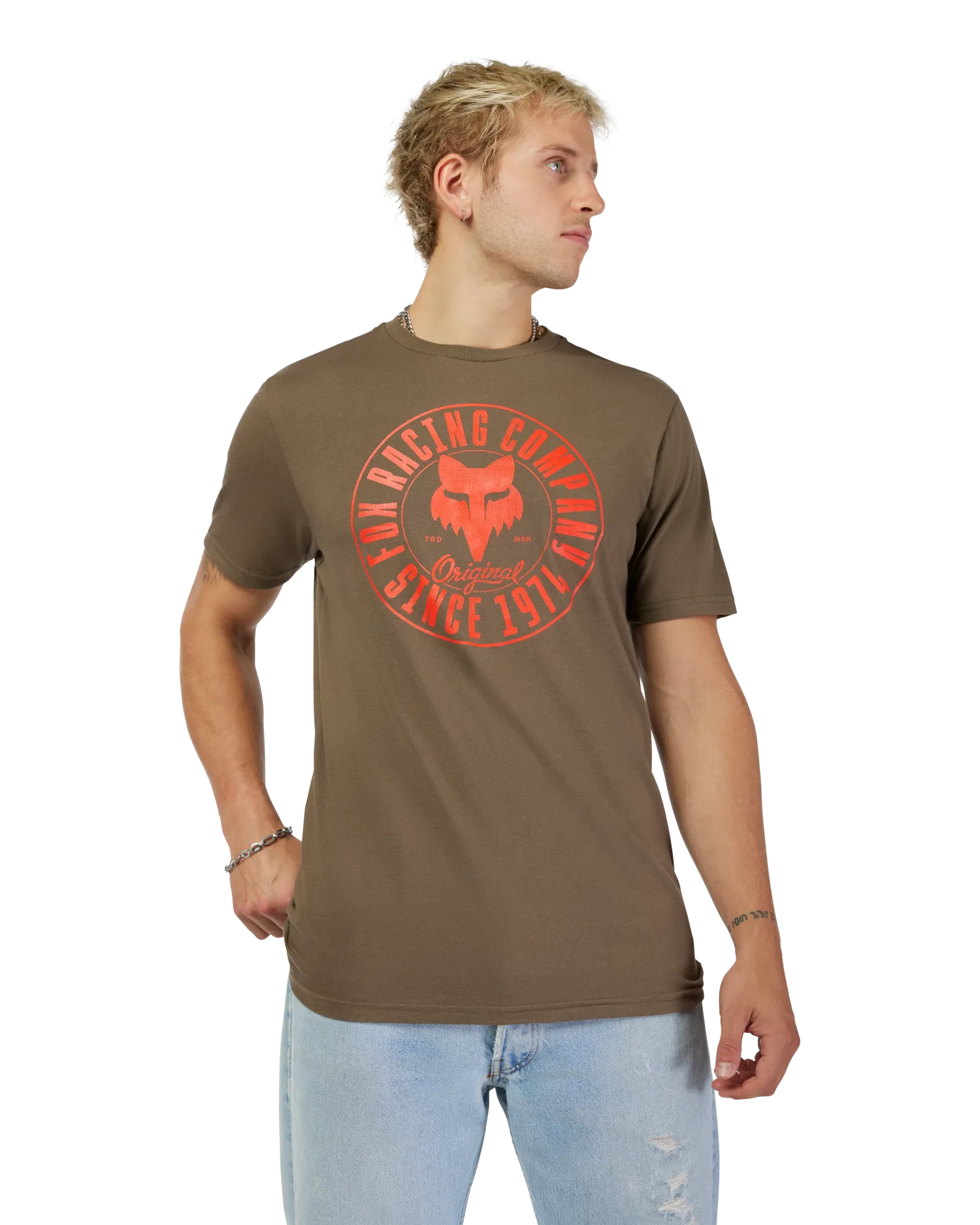 Emblem Premium T-Shirt in Militär
