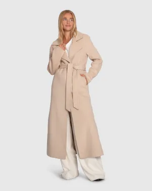 Ex-Boyfriend Maxi-Mantel - Blasses Hafer