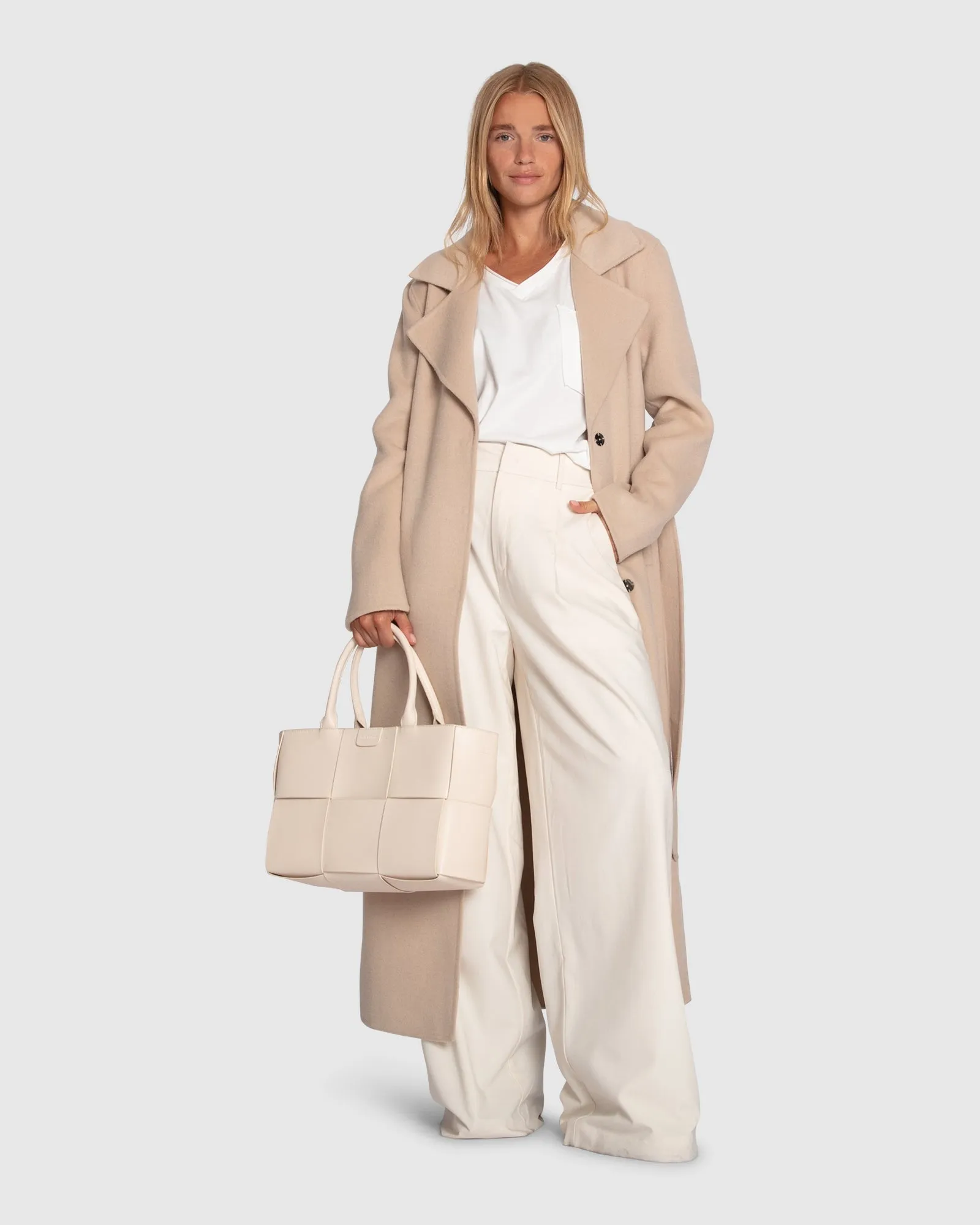 Ex-Boyfriend Maxi-Mantel - Blasses Hafer
