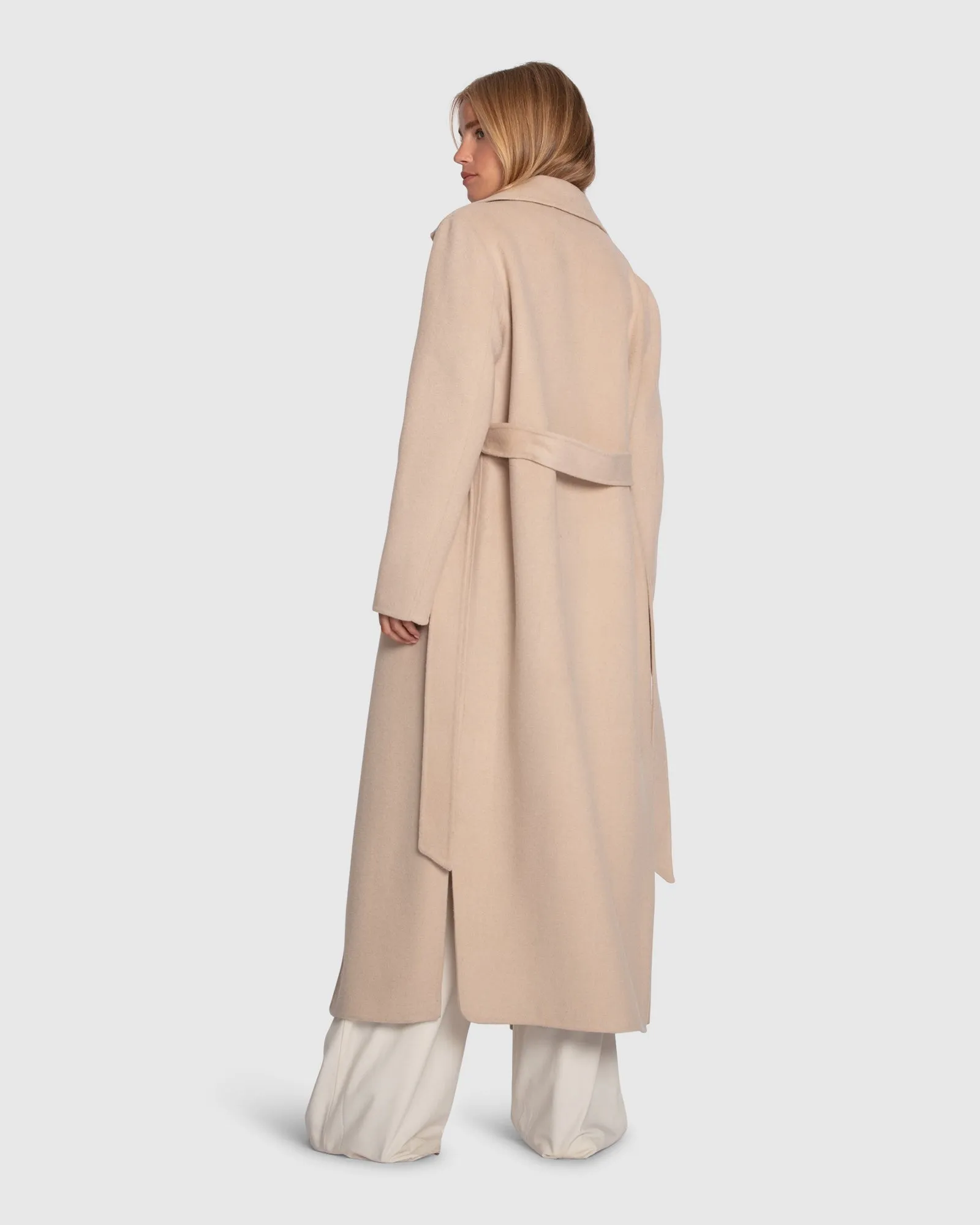 Ex-Boyfriend Maxi-Mantel - Blasses Hafer