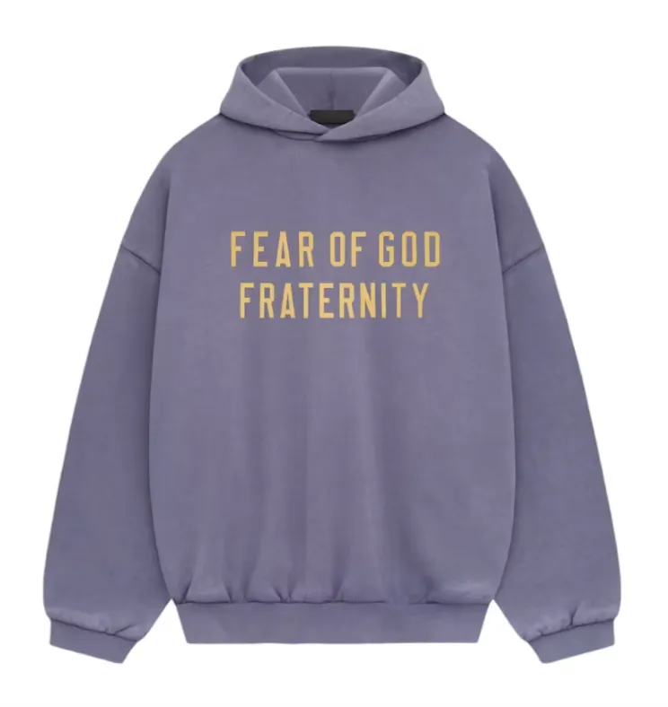 Fear of God Essentials Schwere Fleece Kapuzenpullover Lavendel