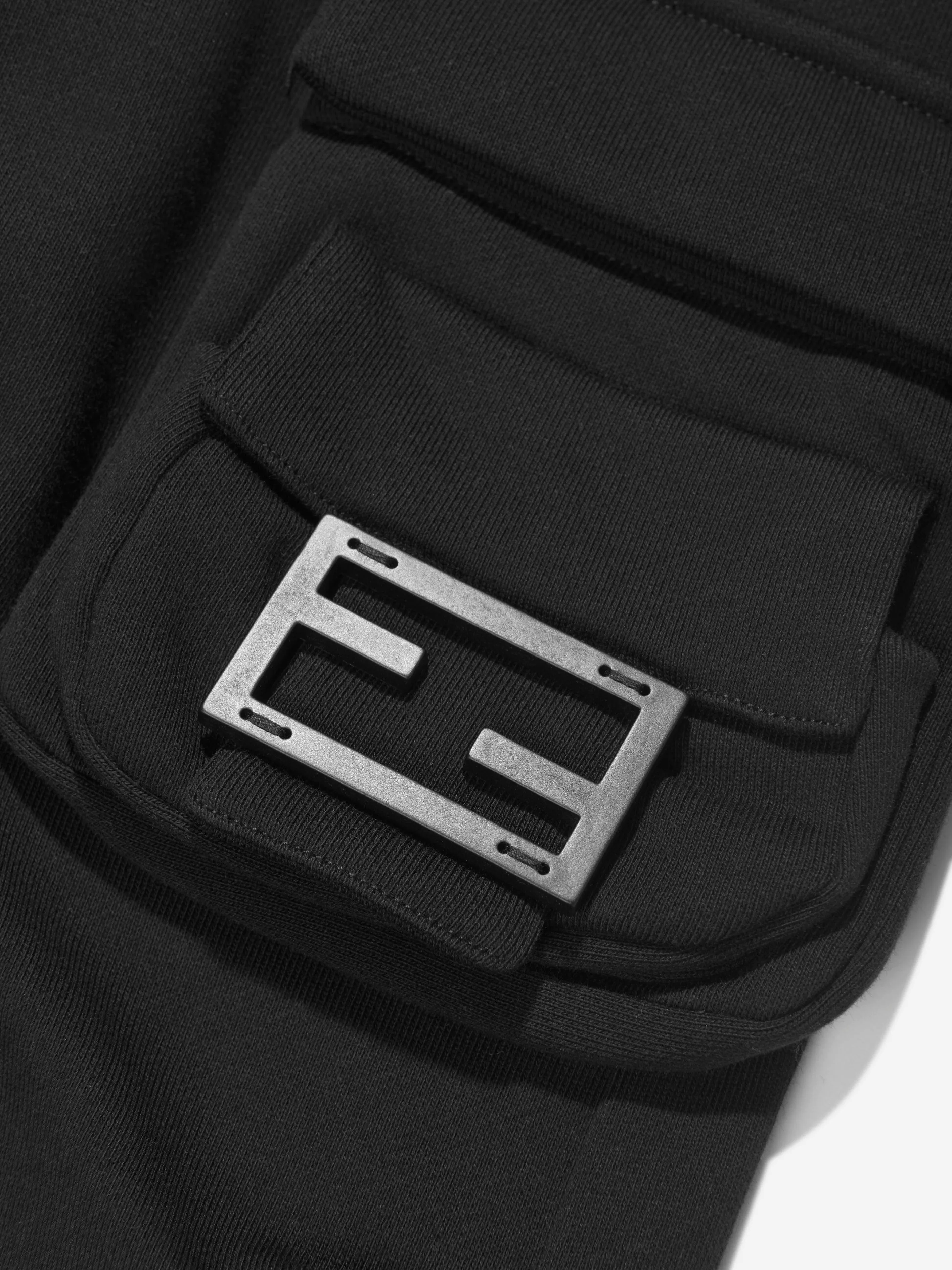 Fendi Girls Baguette-Hosentasche in Schwarz