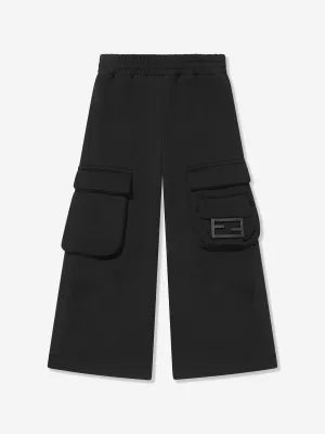 Fendi Girls Baguette-Hosentasche in Schwarz