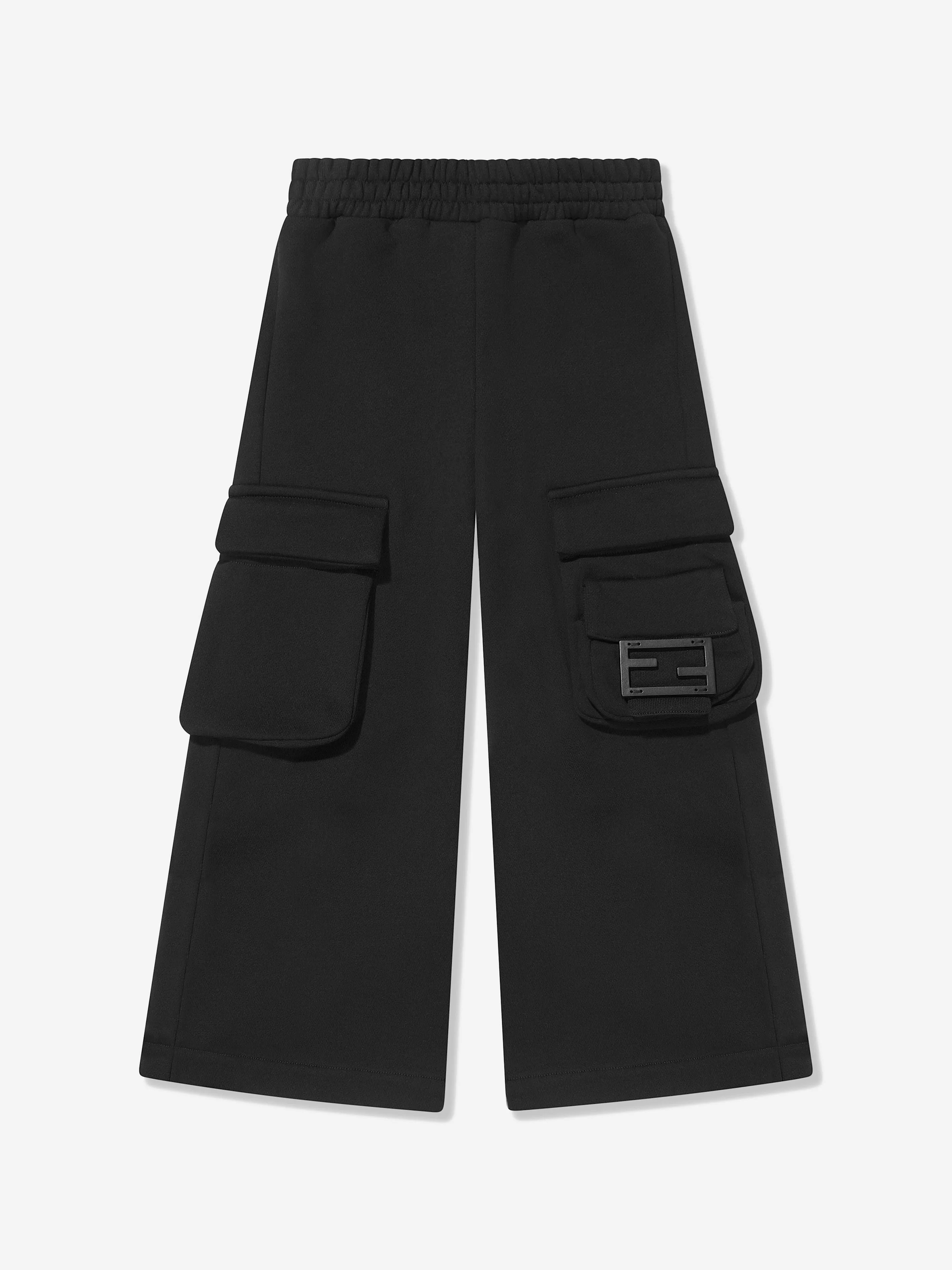Fendi Girls Baguette-Hosentasche in Schwarz