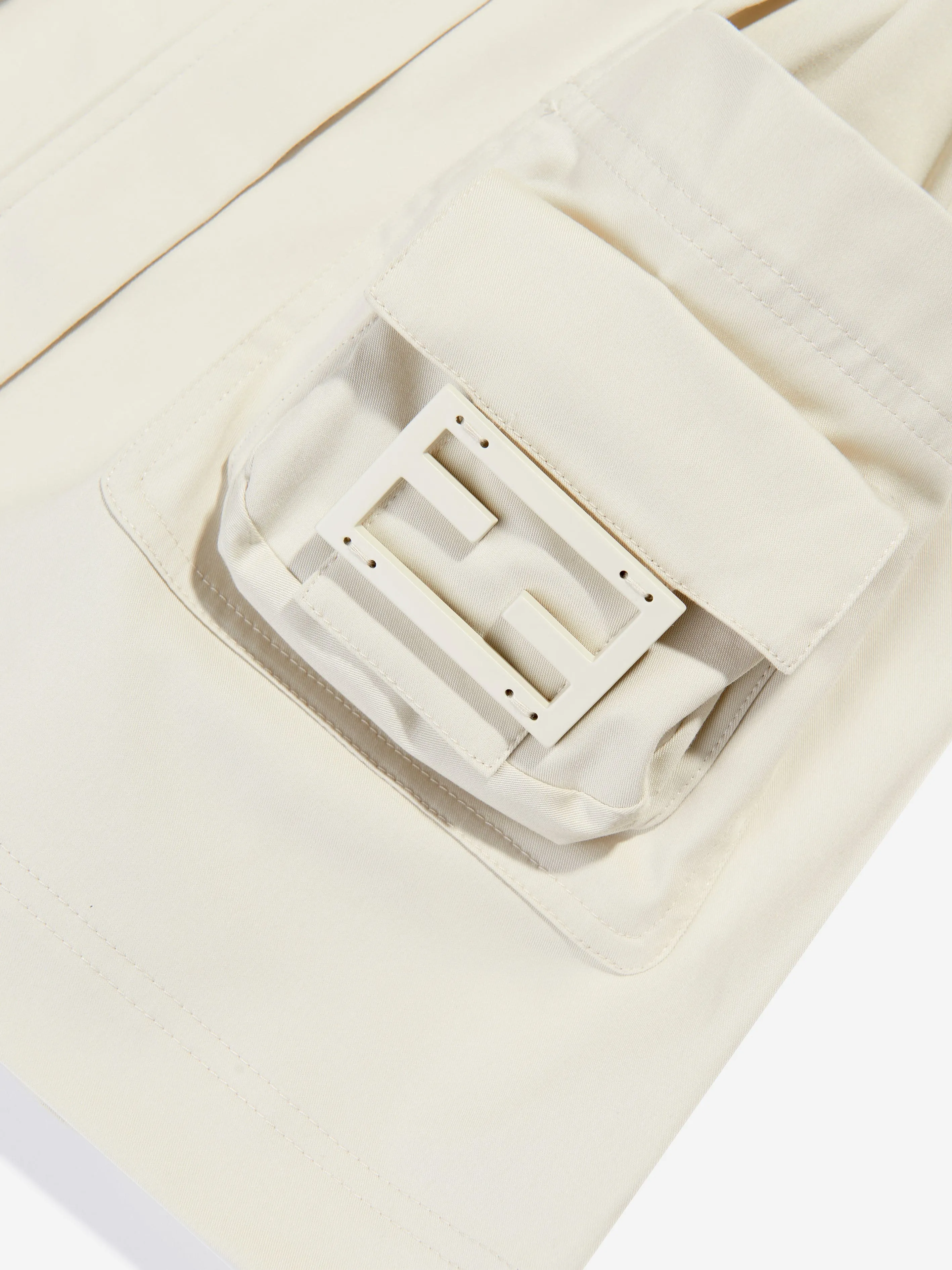Fendi Girls Cargo-Rock in Elfenbein