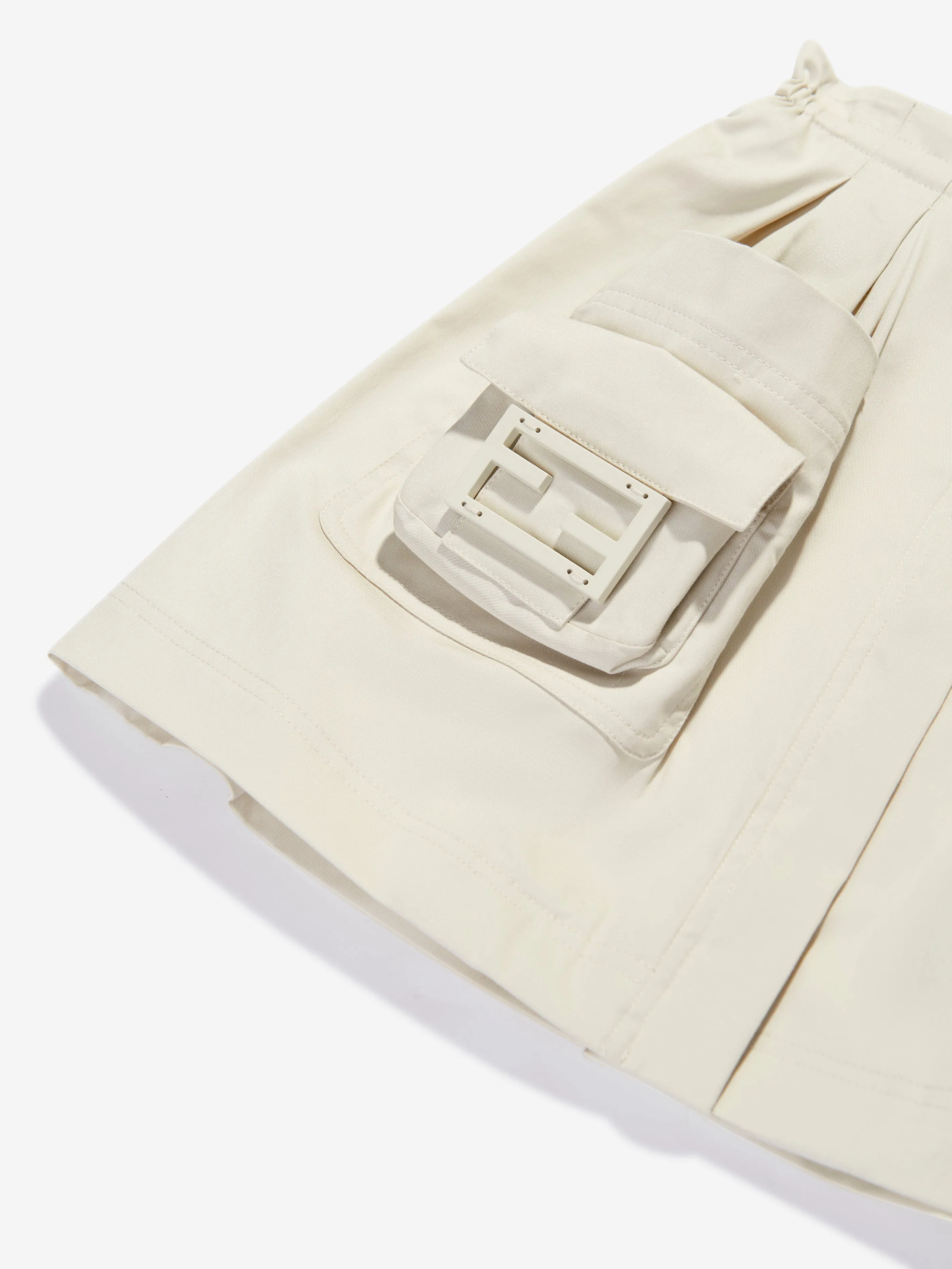 Fendi Girls Cargo-Rock in Elfenbein