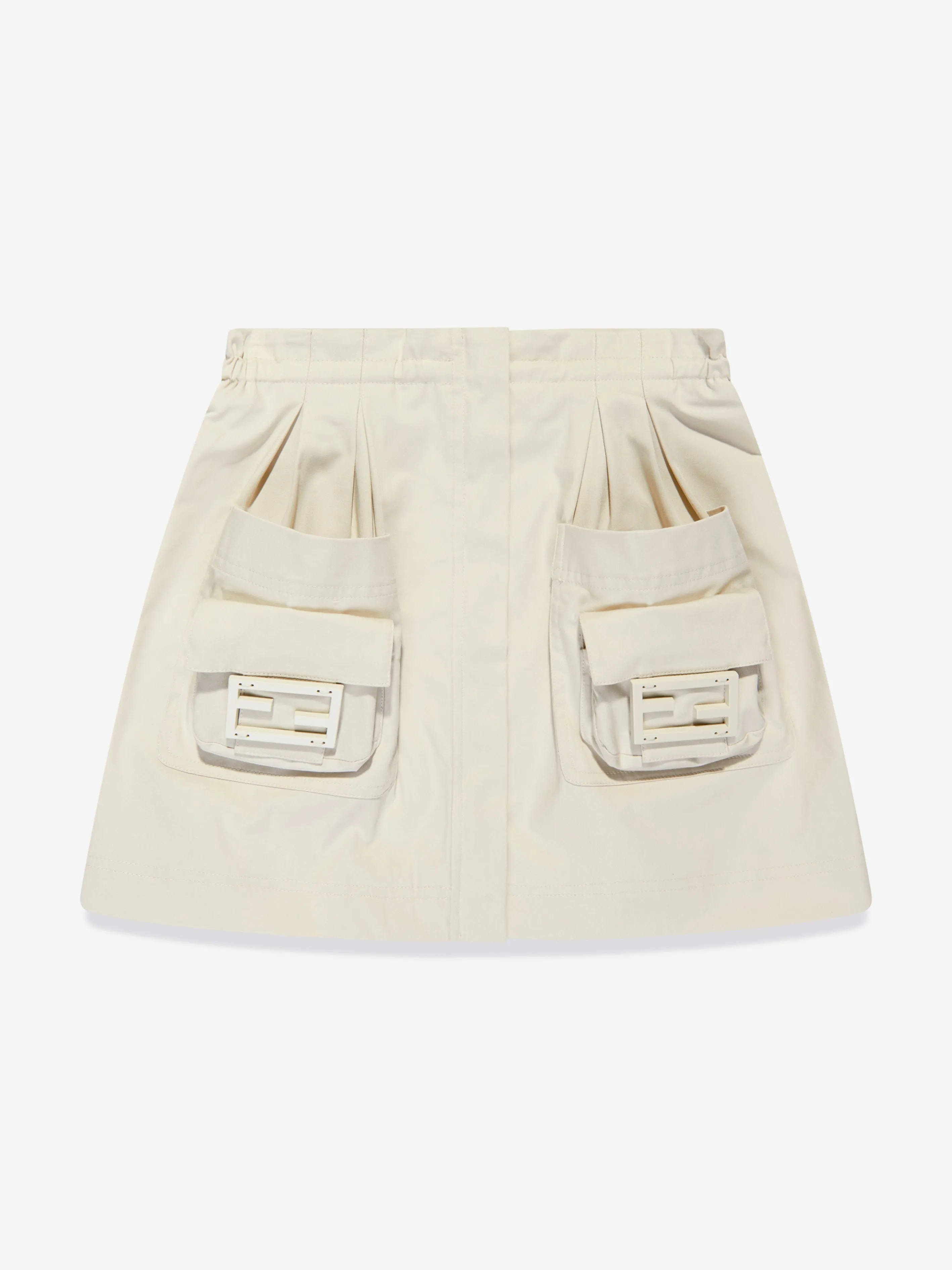 Fendi Girls Cargo-Rock in Elfenbein