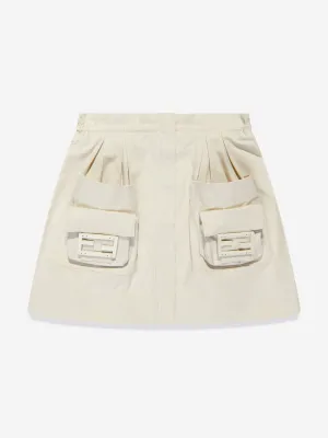 Fendi Girls Cargo-Rock in Elfenbein