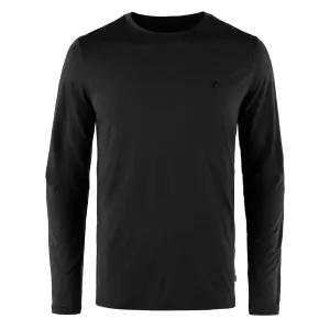 Fjallraven Abisko Woll Langarm-Shirt Schwarz