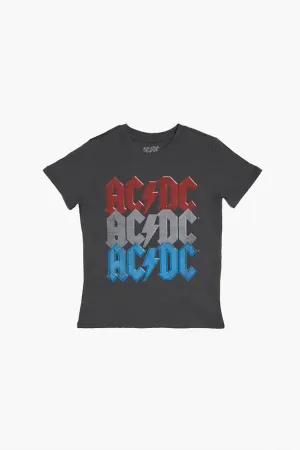 Forever 21 Girls ACDC Grafik-T-Shirt (Kinder) Anthrazit/Mehrfarbig Forever 21
