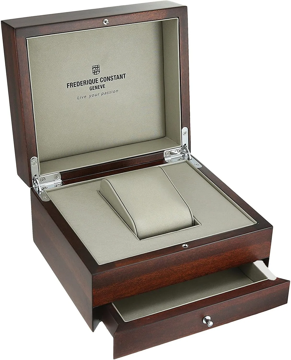 Frederique Constant Classic Worldtimer Manufacture Roségold-Ton Stahl Automatik Silber Zifferblatt Braun Lederarmband Herrenuhr FC-718WM4H4 Frederique Constant Uhren