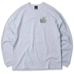 Frizmworks Radio Man Langarm-Shirt Weiß Melange