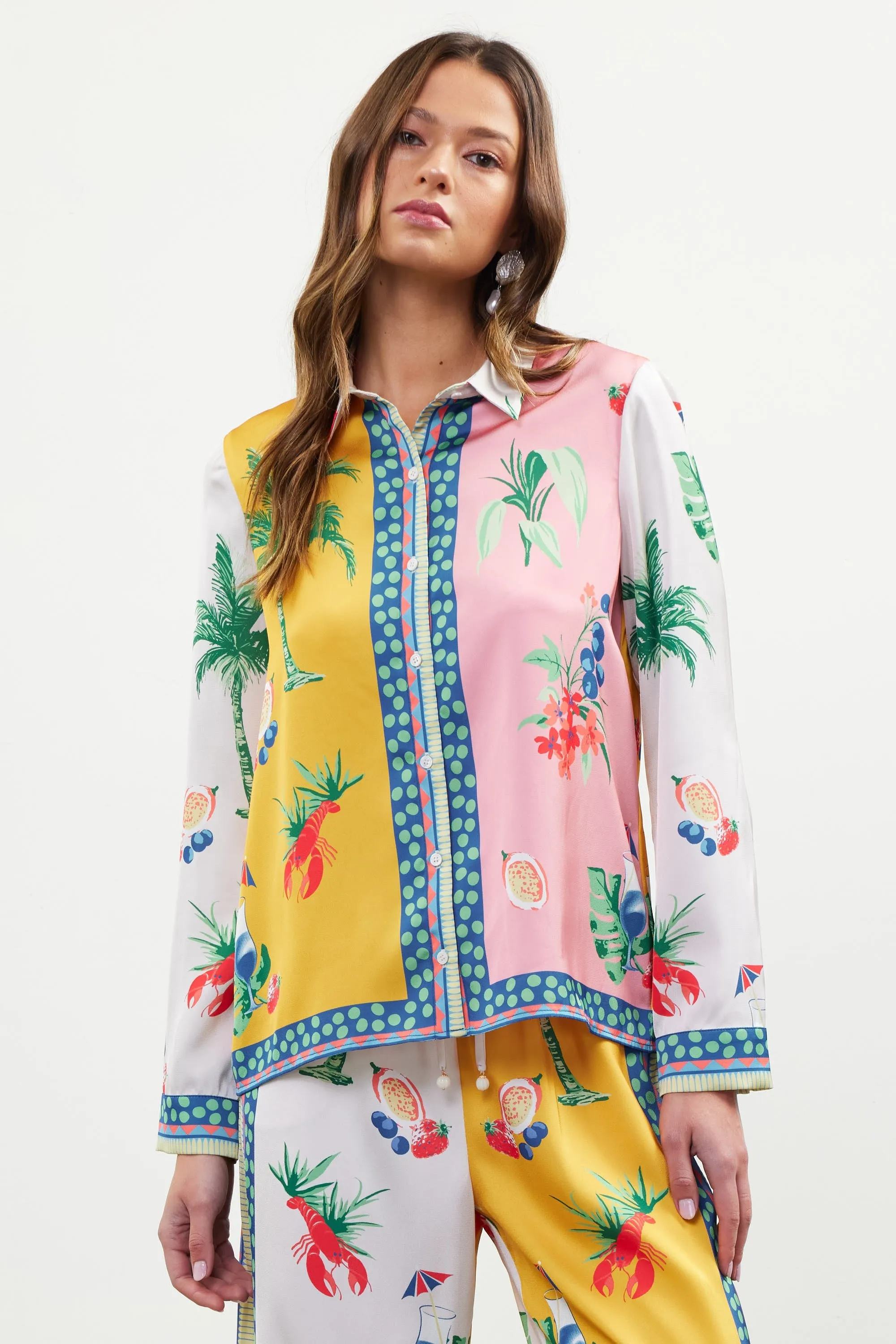 Fruchtbare Träume Button-Down-Bluse