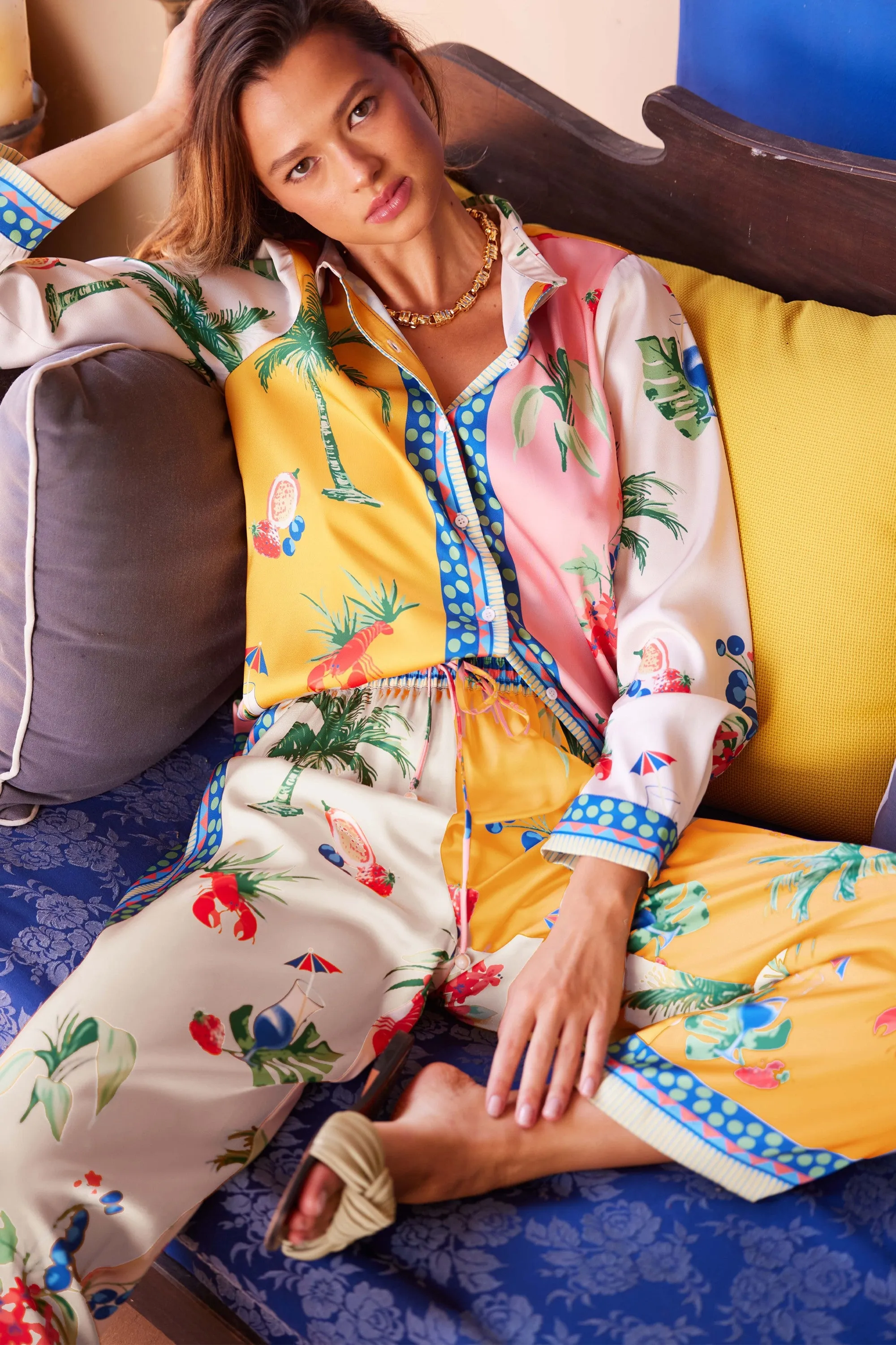 Fruchtbare Träume Button-Down-Bluse