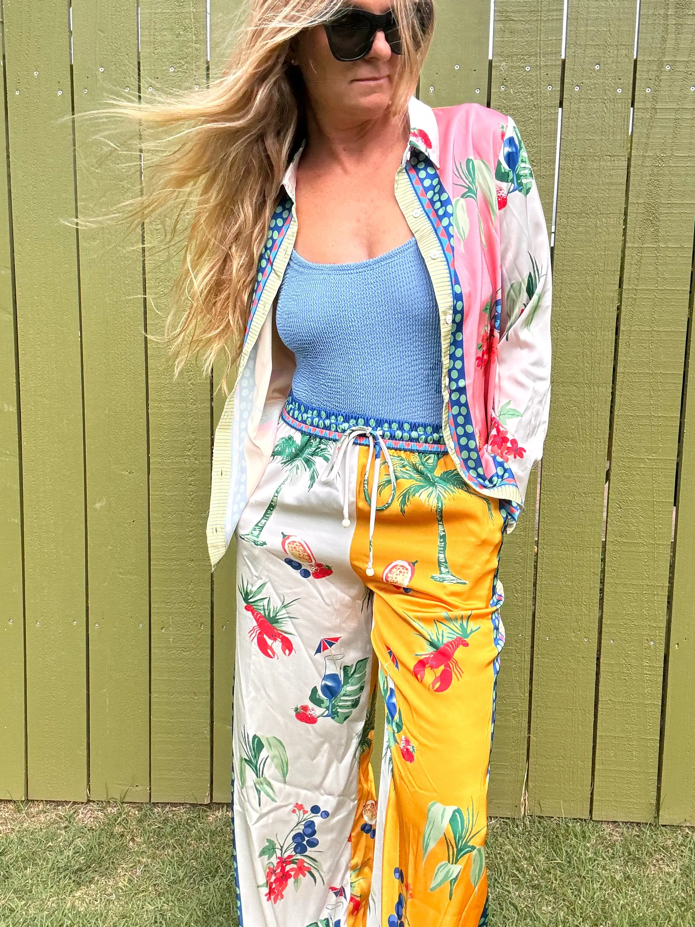 Fruchtbare Träume Button-Down-Bluse