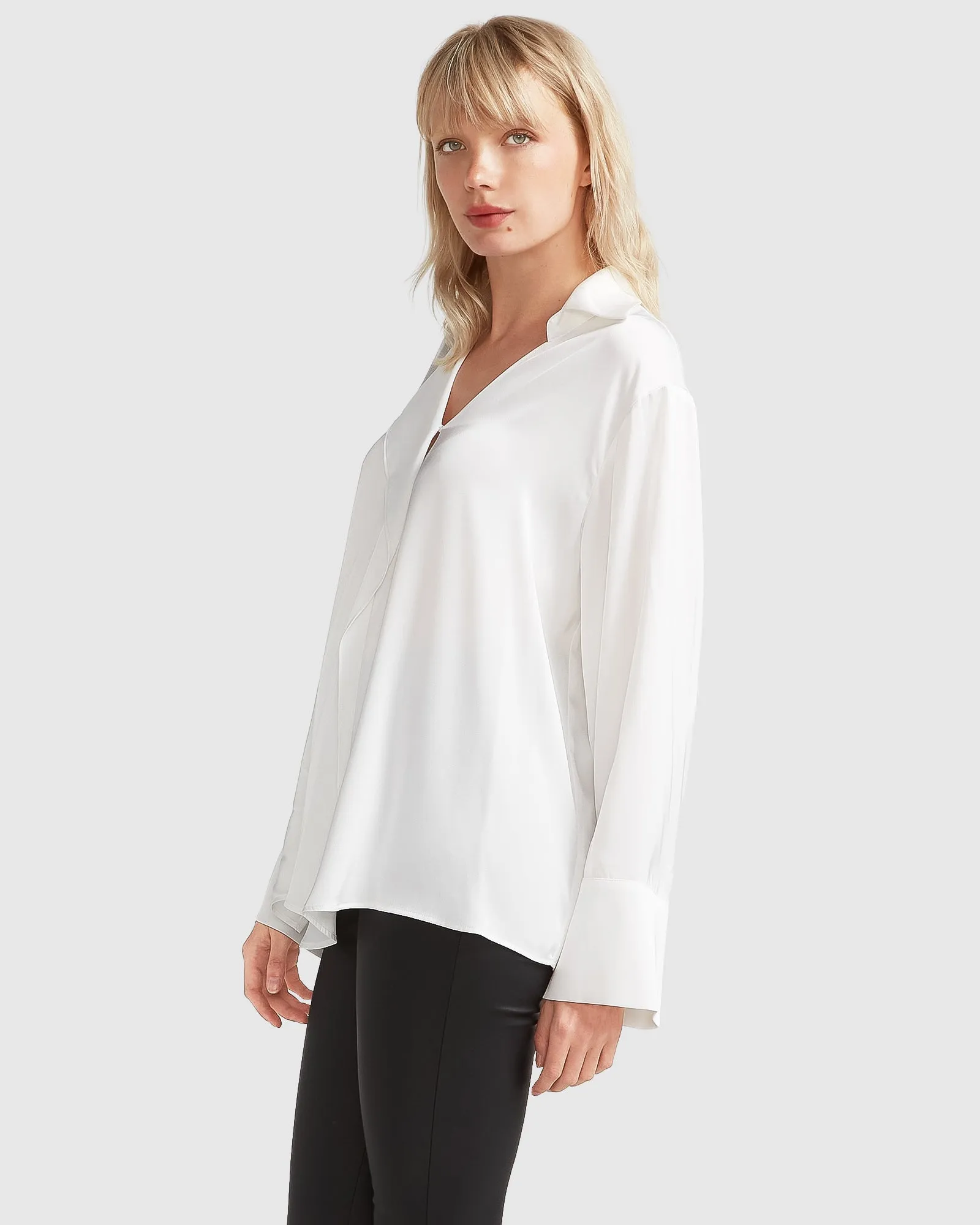 Gemini Wasserfall-Shirt - Weiß