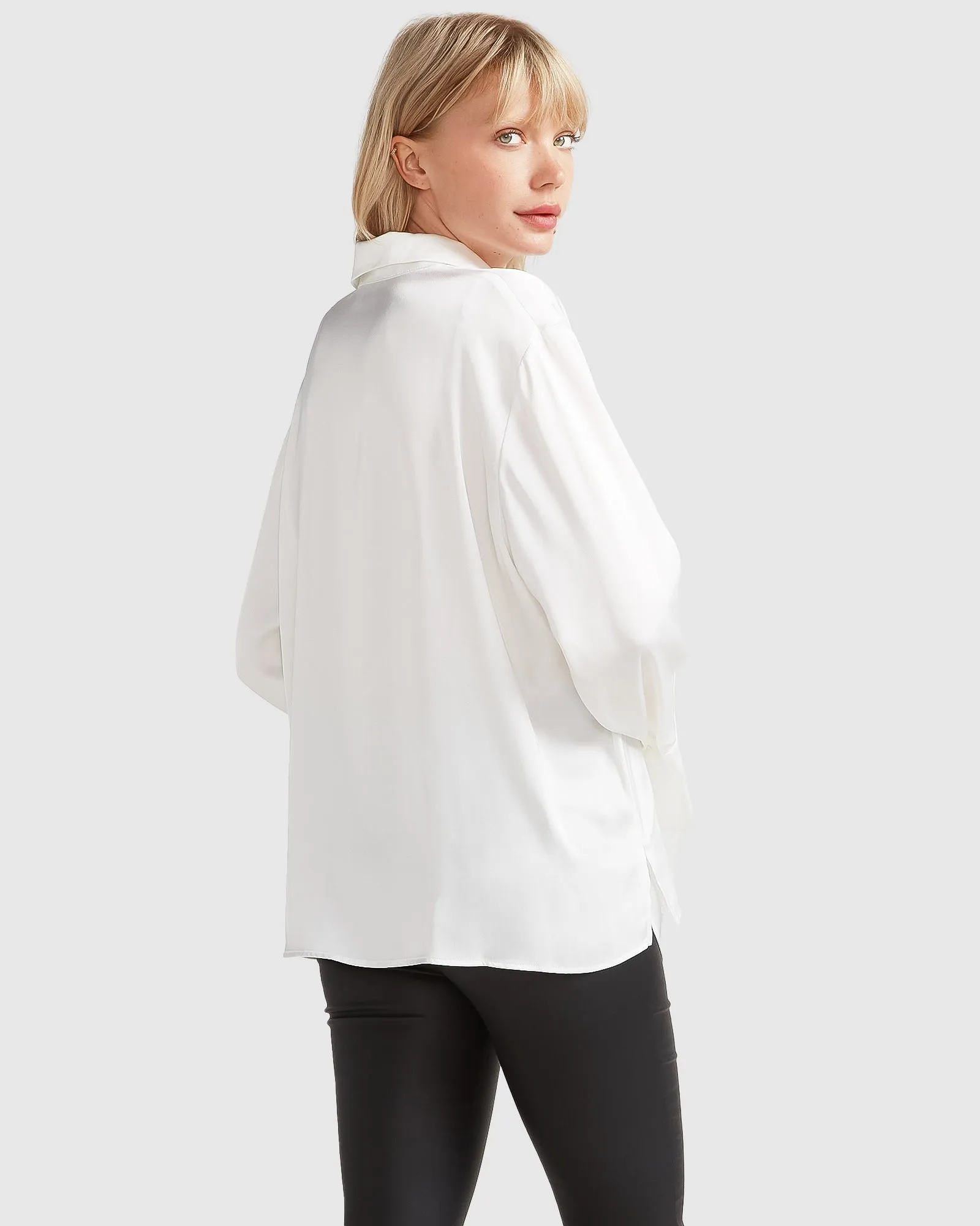 Gemini Wasserfall-Shirt - Weiß
