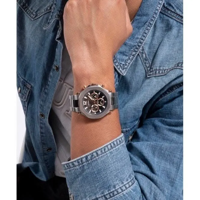 Gents Edge Edelstahl Silber Armbanduhr GW0539G1