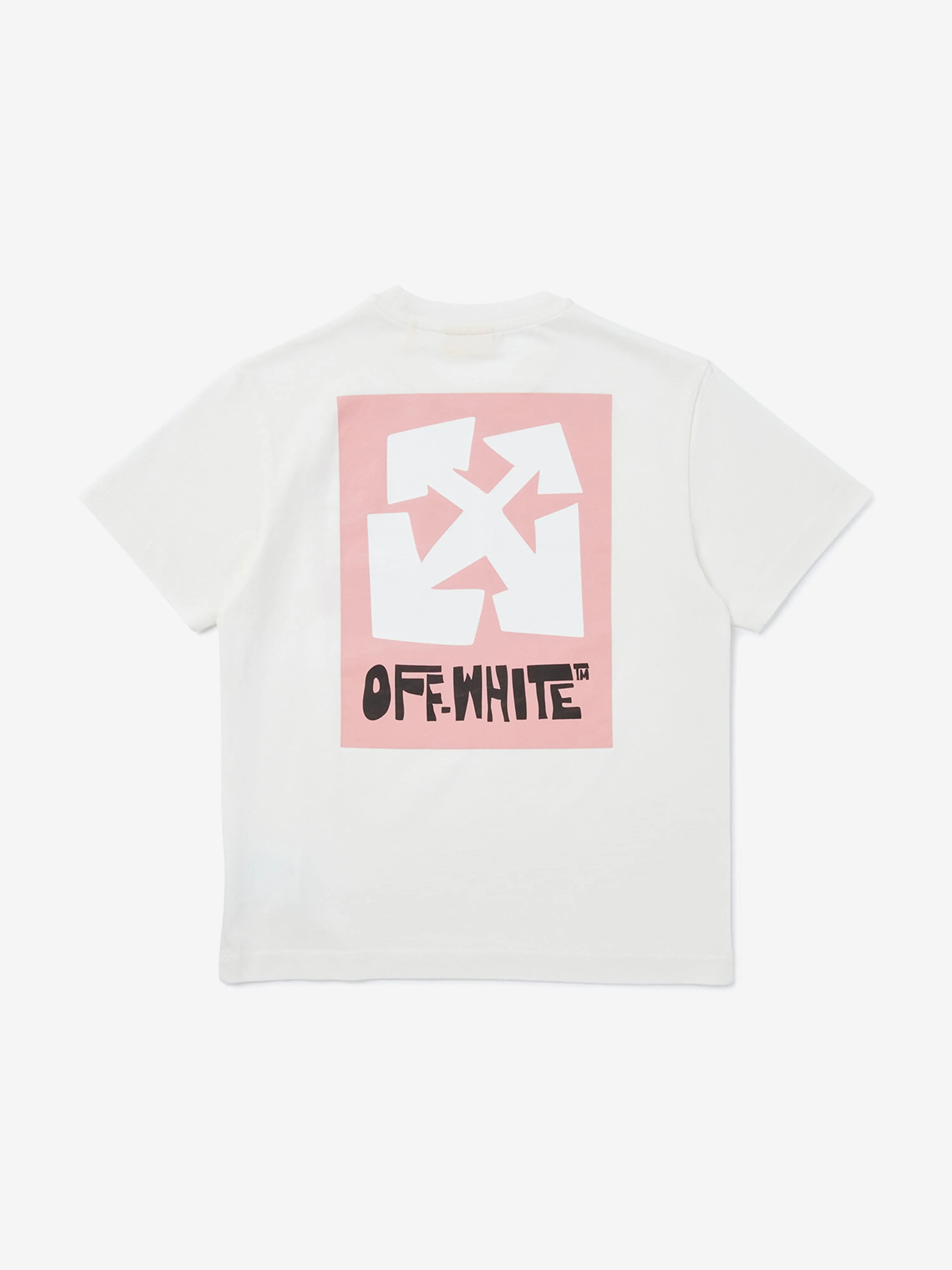 Mädchen Big Label T-Shirt in Weiß