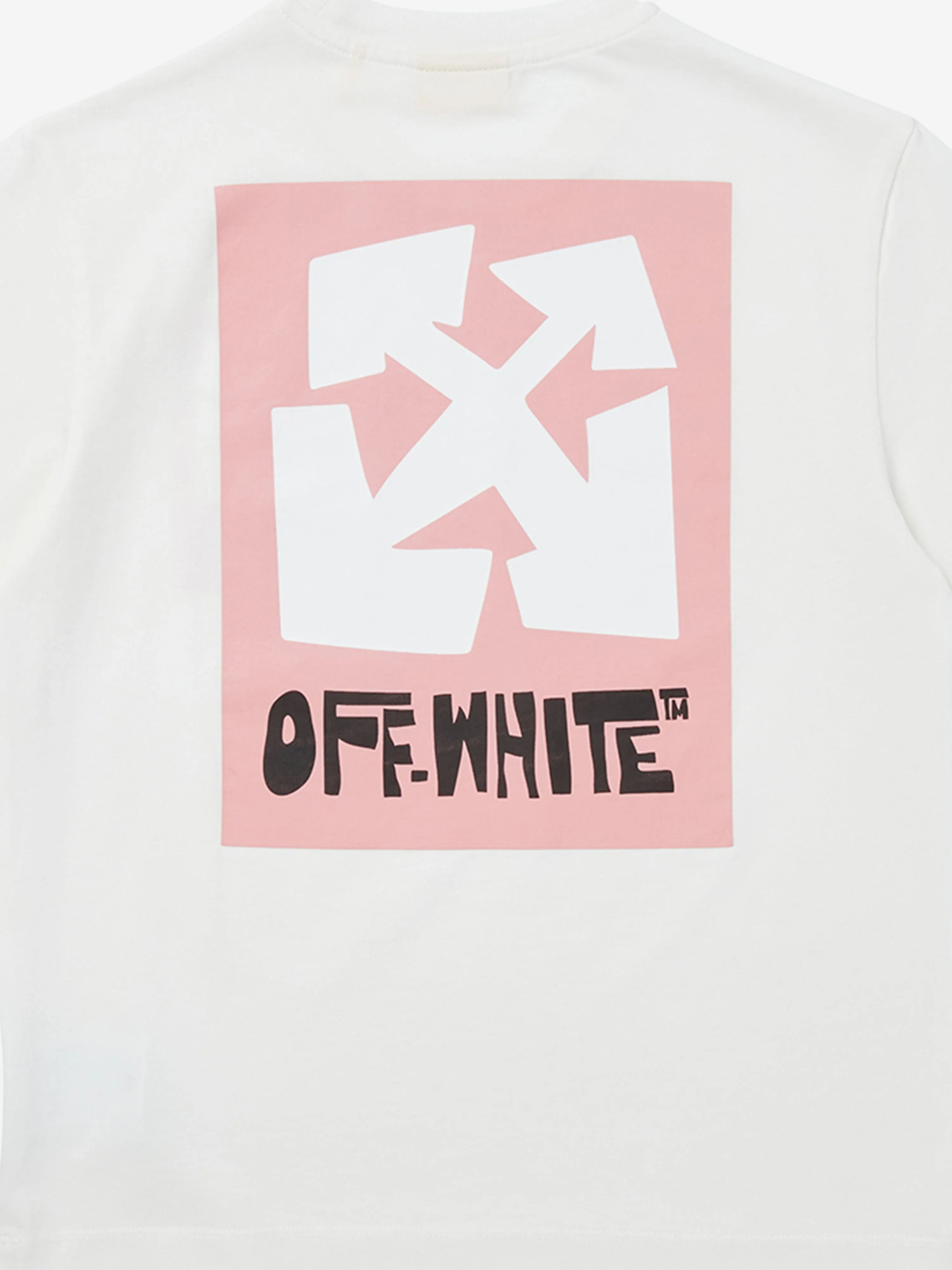 Mädchen Big Label T-Shirt in Weiß