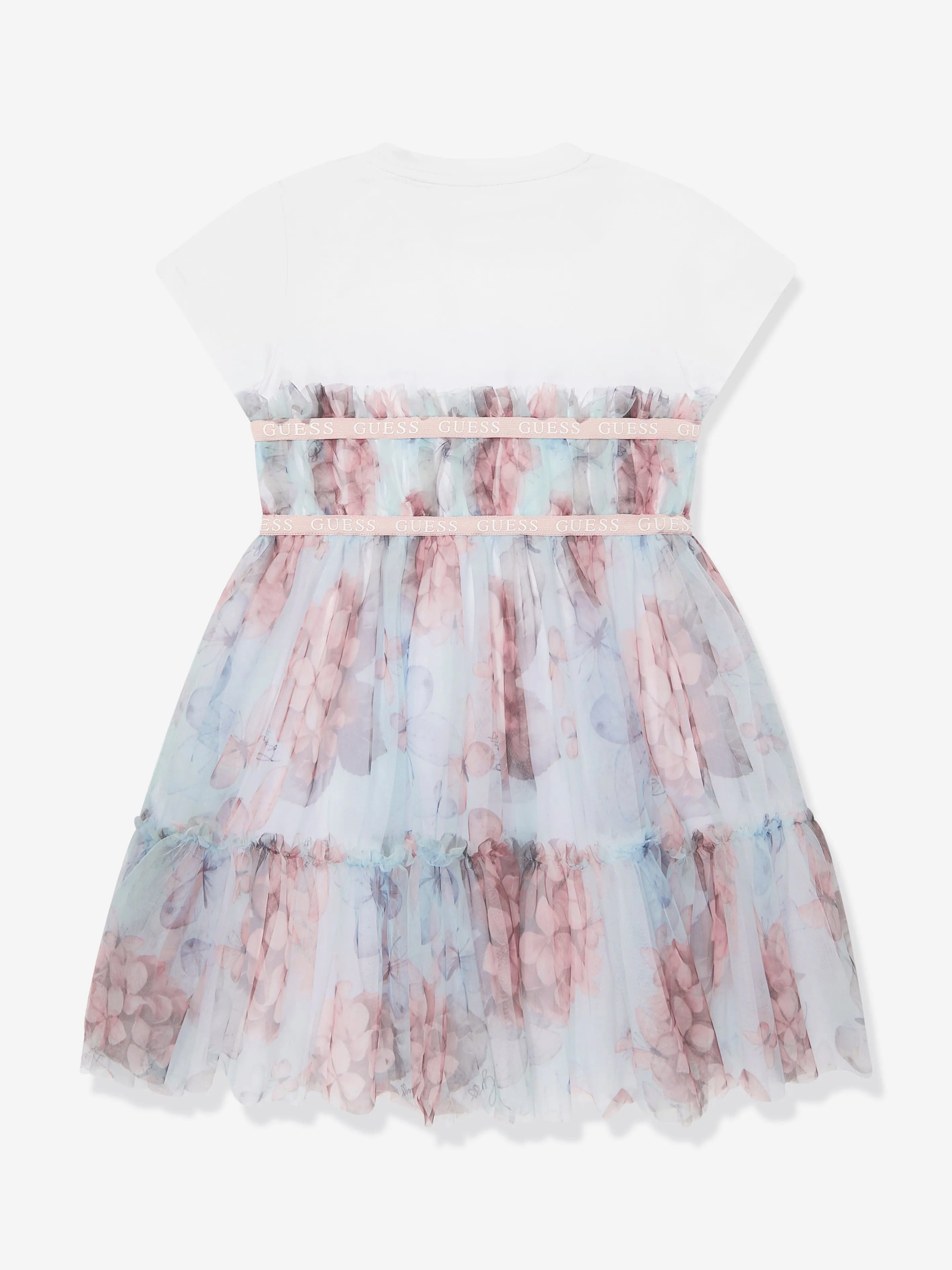 Mädchen Schmetterling Collage Kleid in Blau