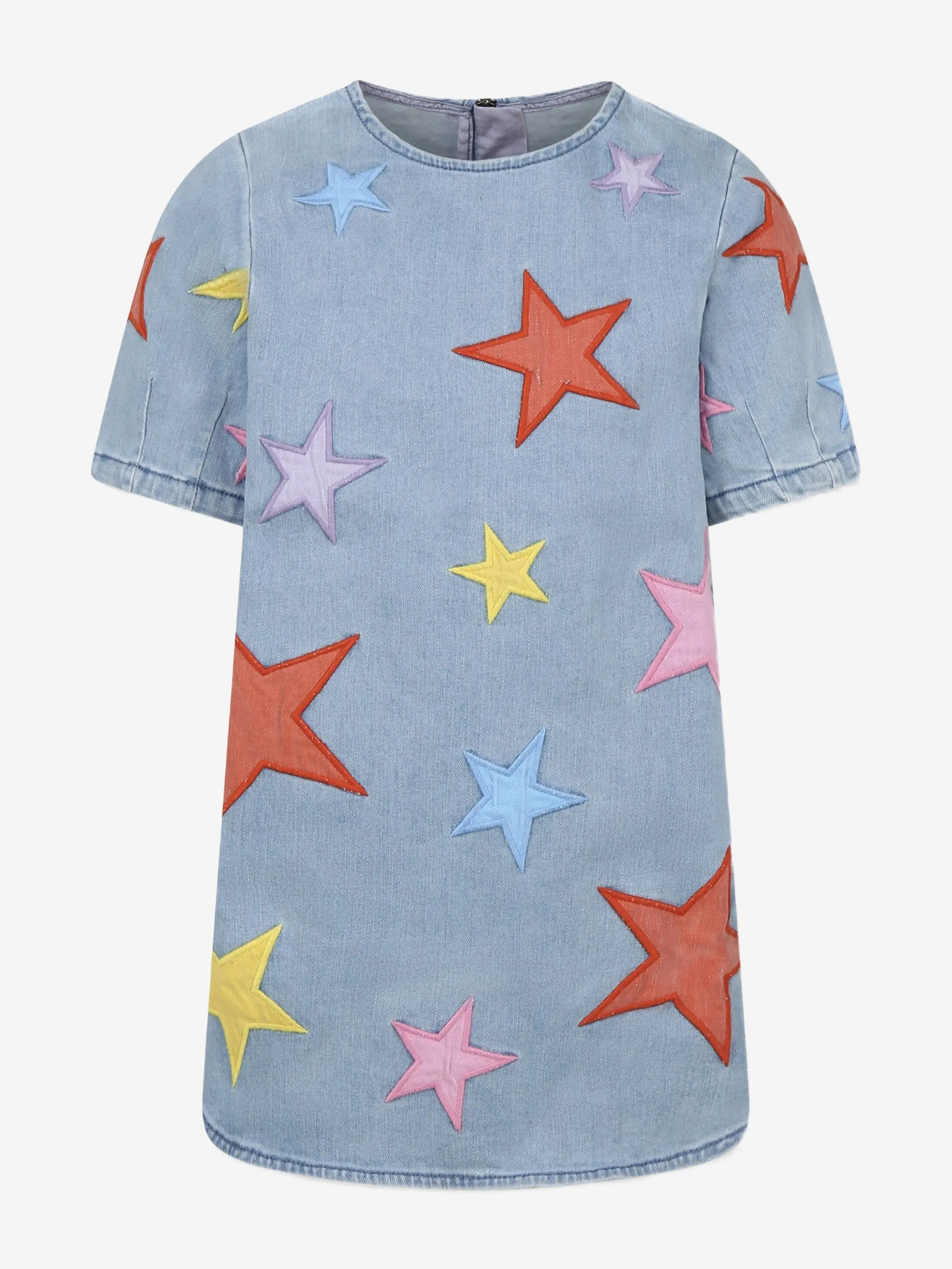 Mädchen Chambray Sternkleid in Blau