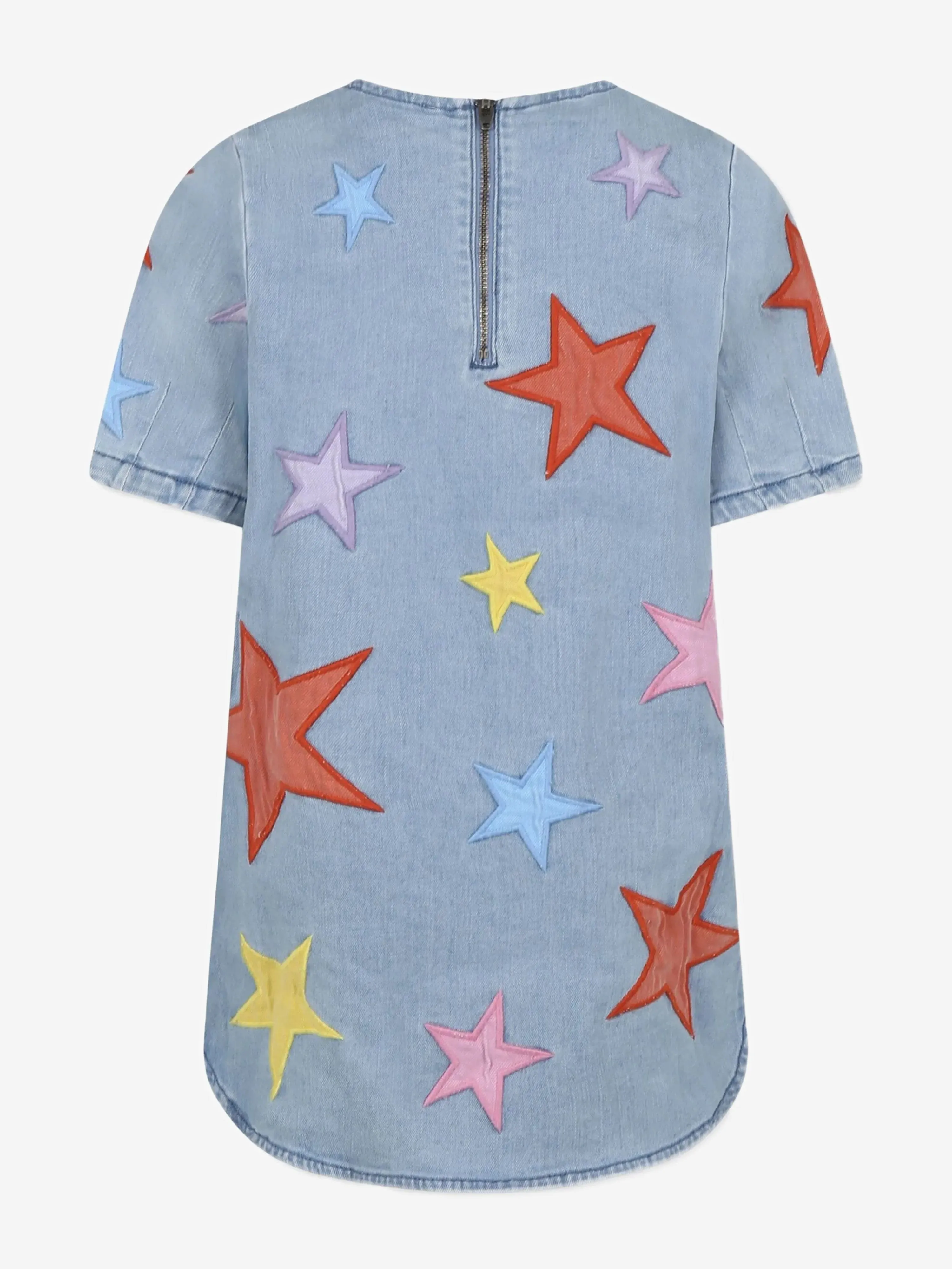 Mädchen Chambray Sternkleid in Blau