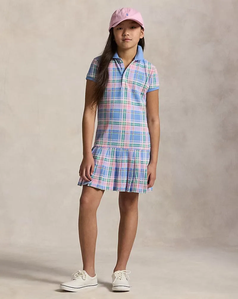 Mädchen Geprüftes Polo-Kleid in Blau