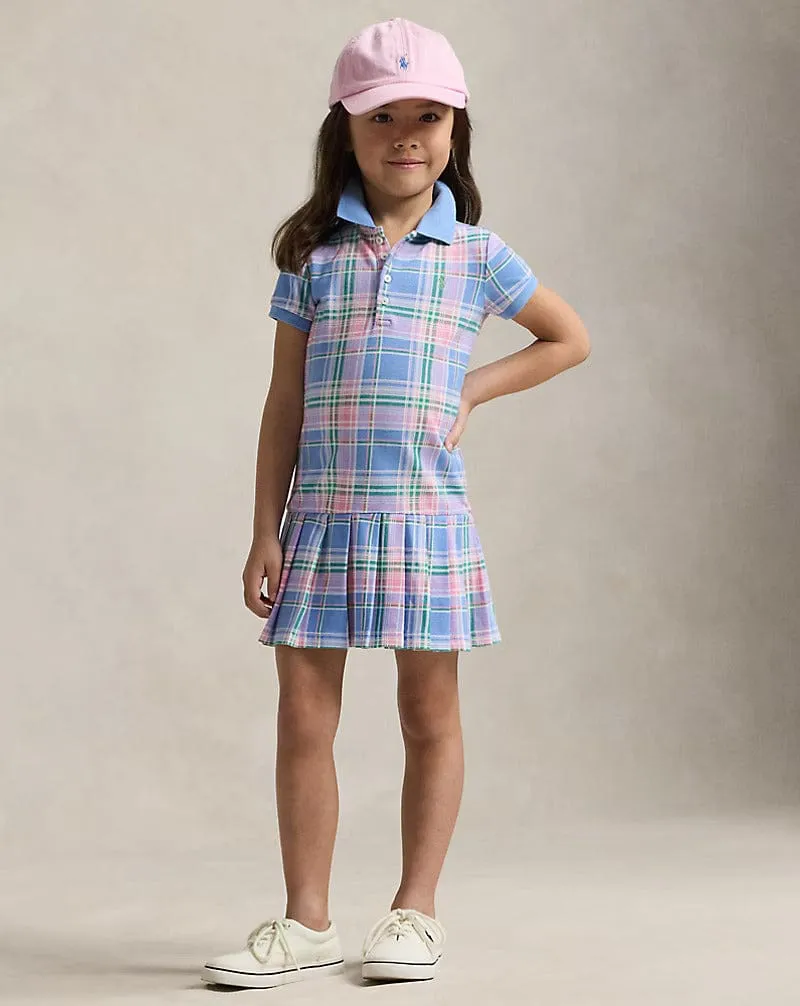 Mädchen Geprüftes Polo-Kleid in Blau