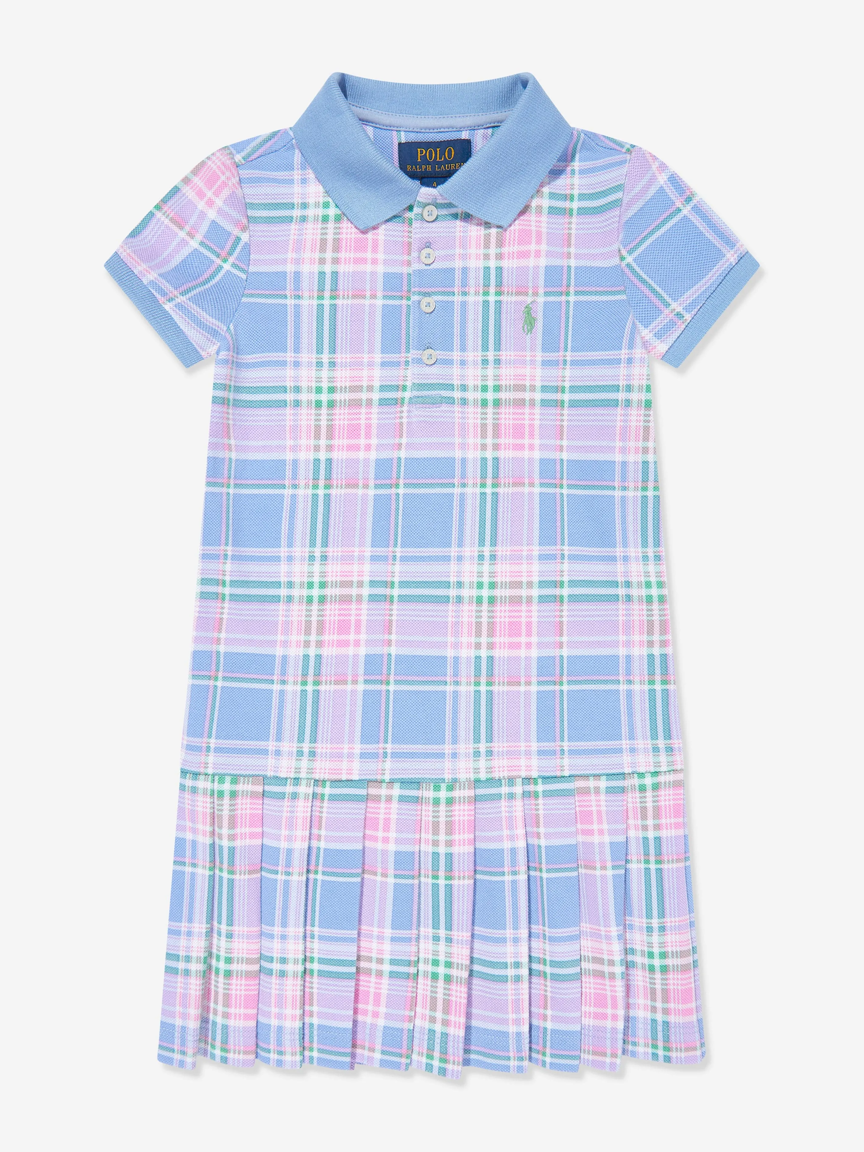 Mädchen Geprüftes Polo-Kleid in Blau