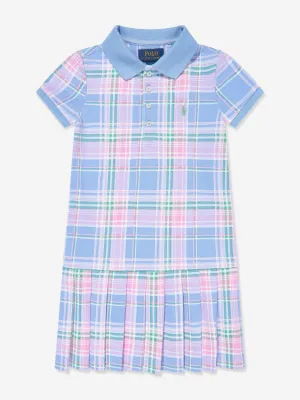 Mädchen Geprüftes Polo-Kleid in Blau
