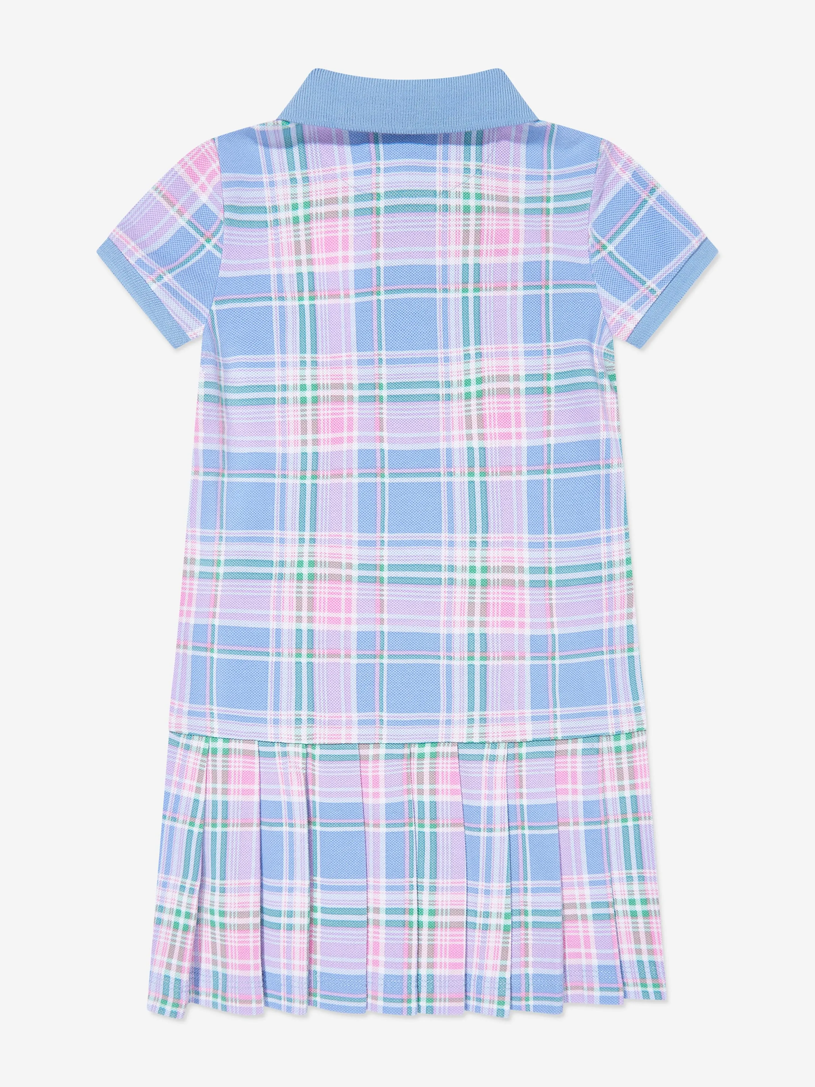 Mädchen Geprüftes Polo-Kleid in Blau