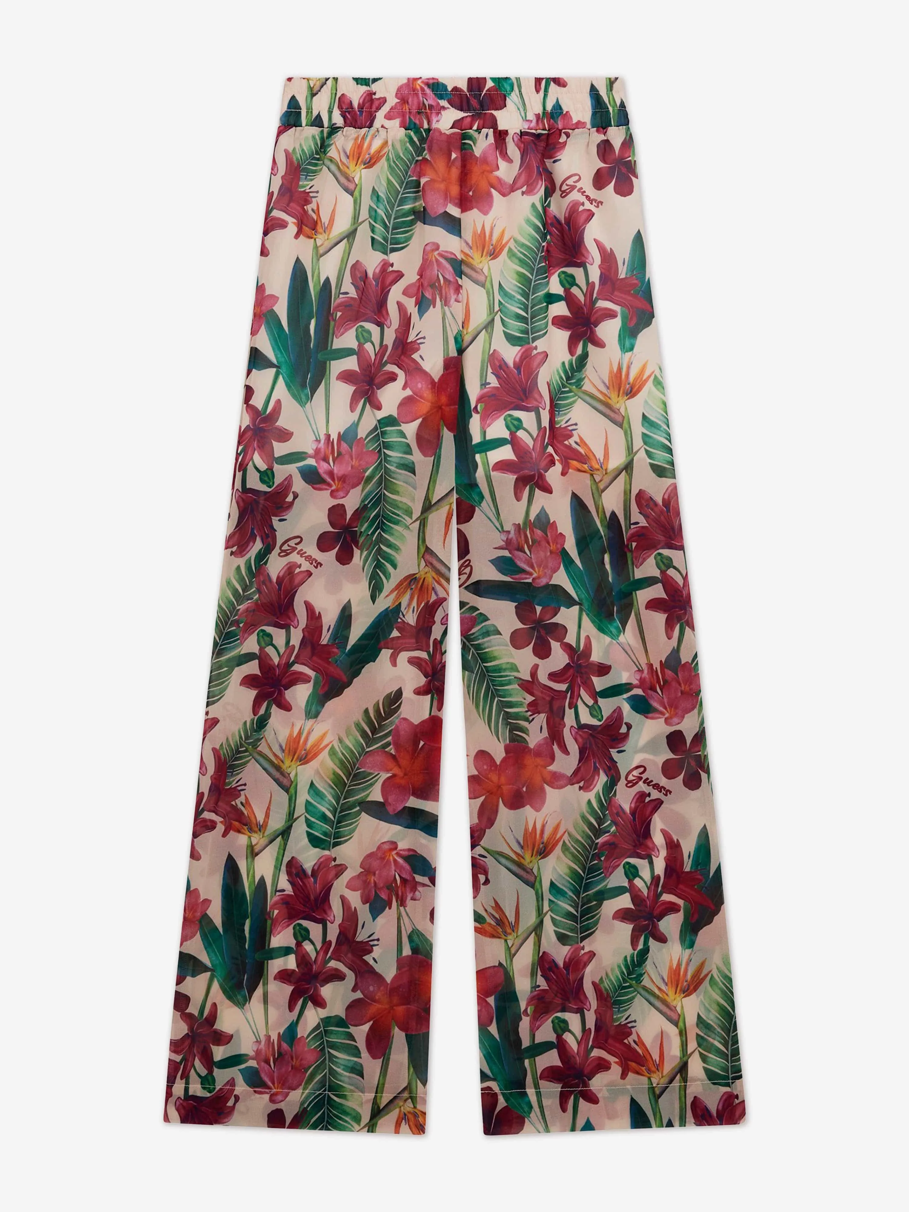 Mädchen Chiffon Blumenmuster Palazzo Hosen in Mehrfarben