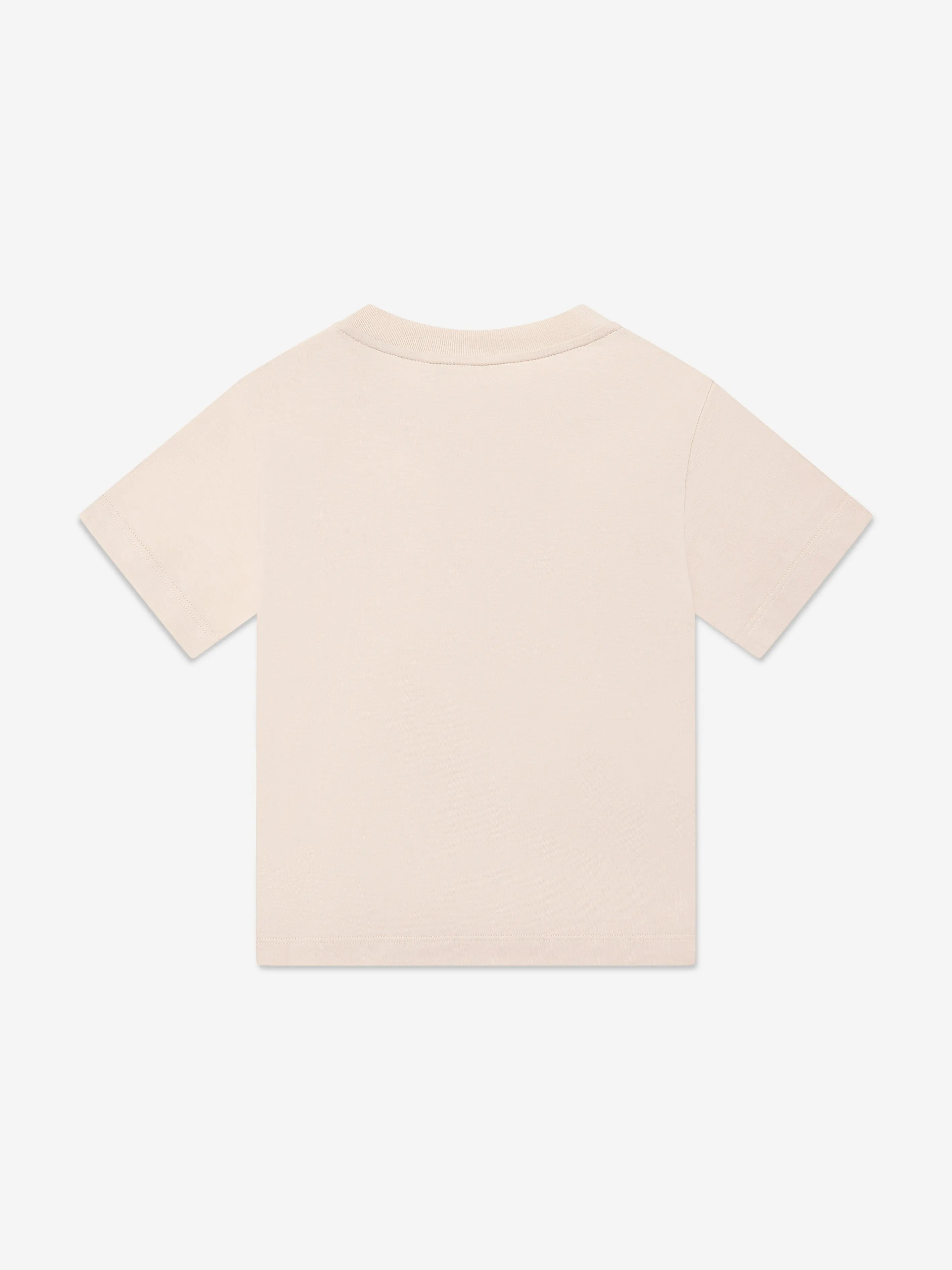 Mädchen Cropped Logo T-Shirt in Beige