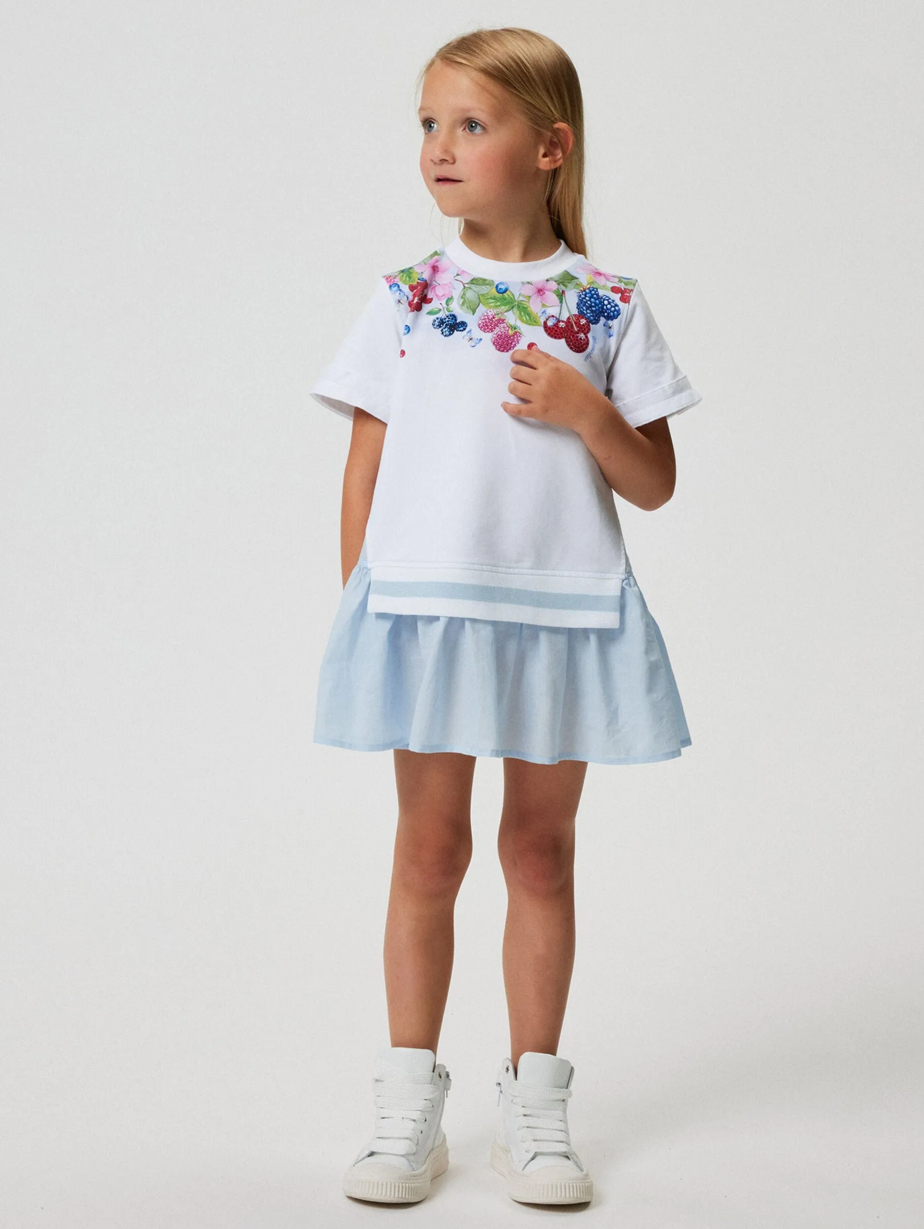 Mädchen Fruchtkleid in Weiß