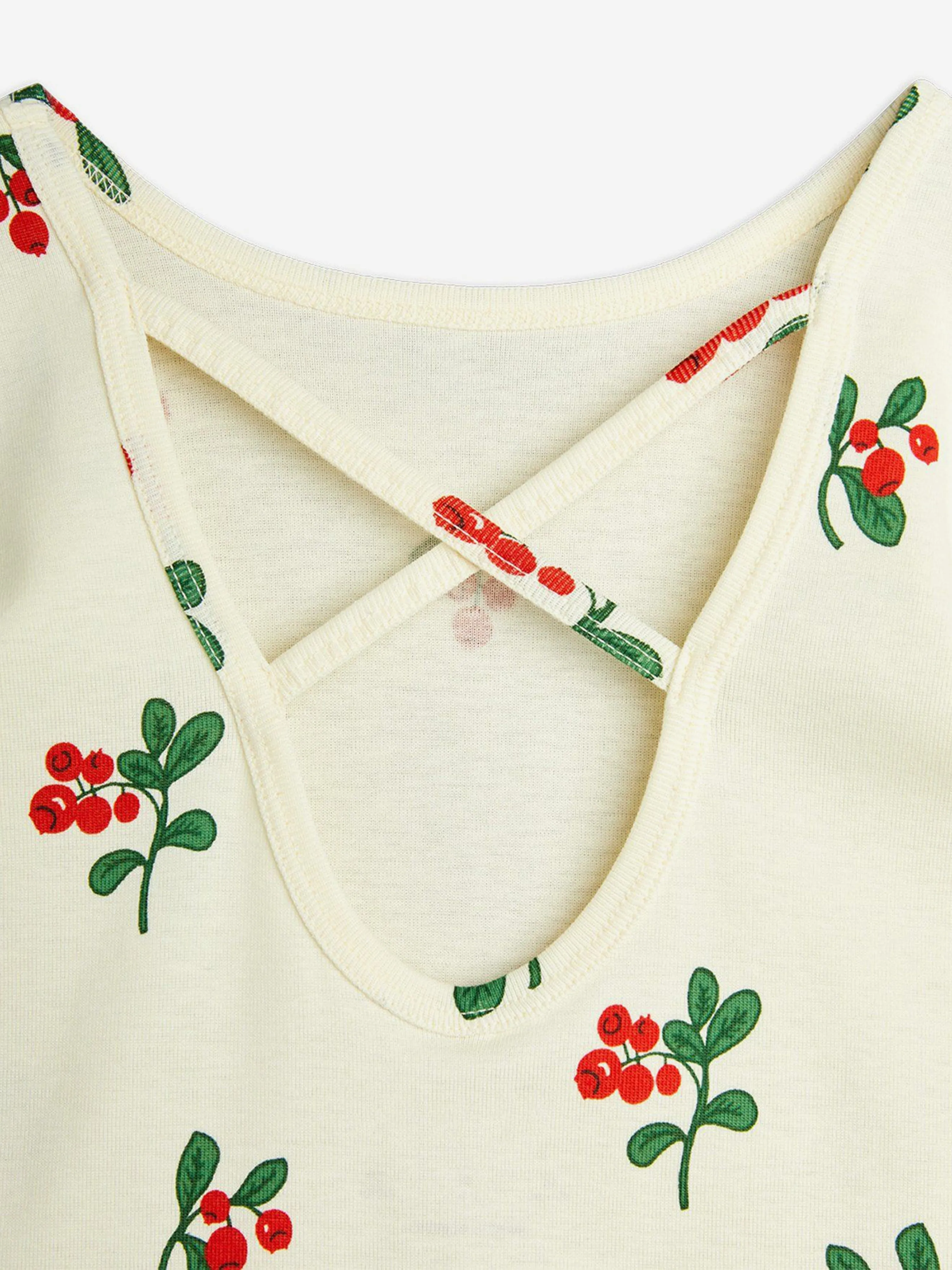 Mädchen Lingonberries AOP Ballett-T-Shirt in Elfenbein