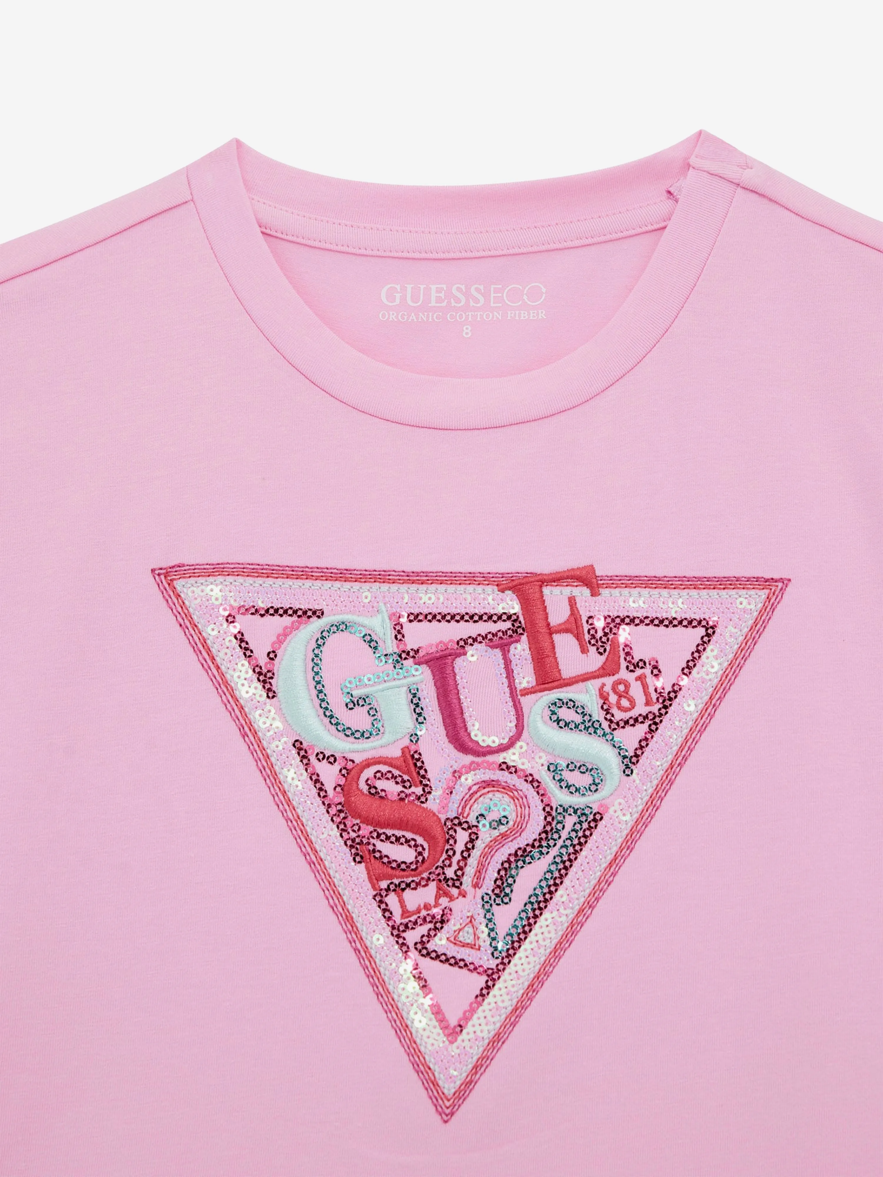 Mädchen Logo Midi T-Shirt in Rosa