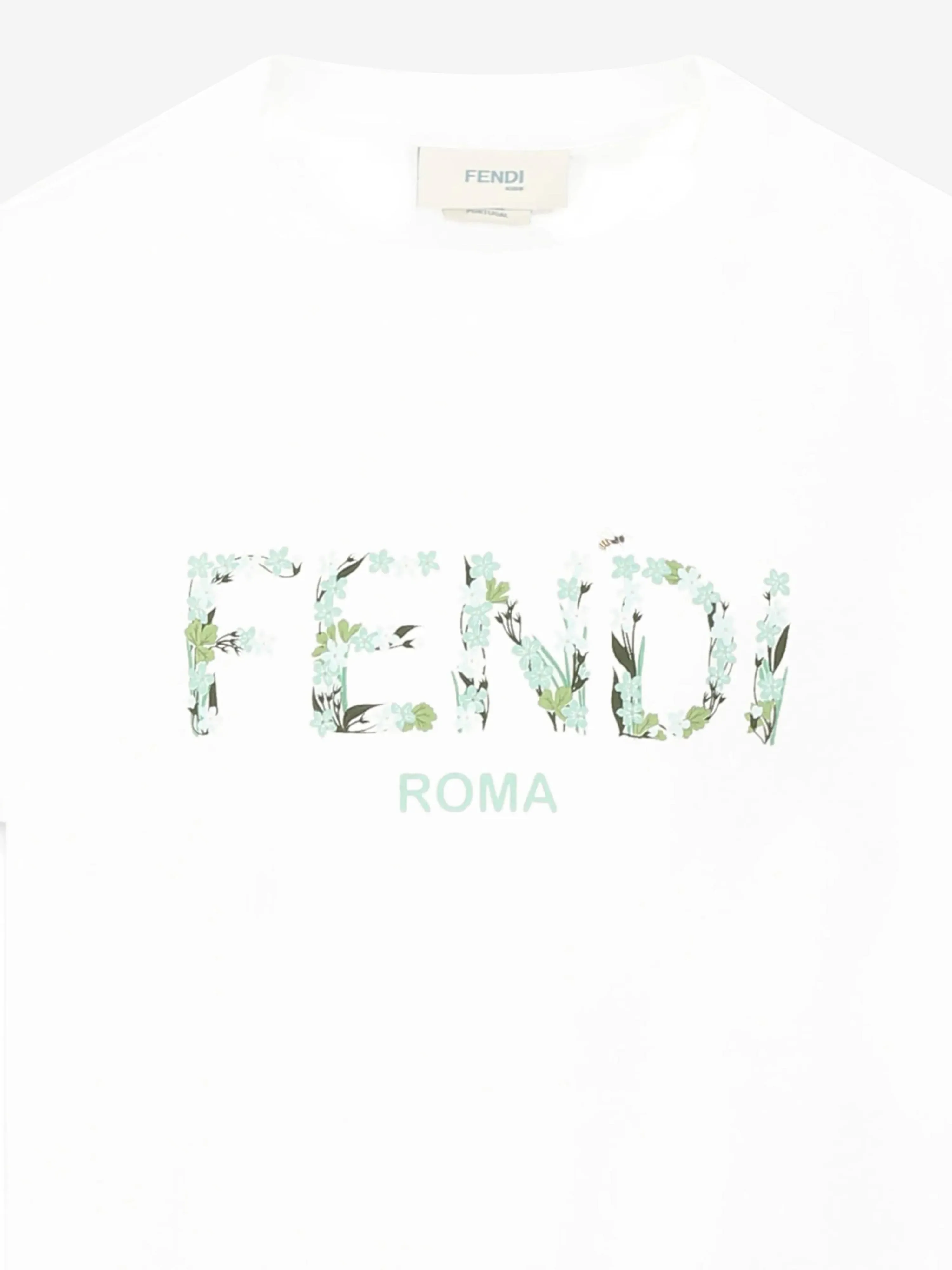 Mädchen Logo Print T-Shirt in Weiß