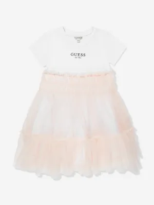 Mädchen Kleid aus Mischgewebe in Rosa