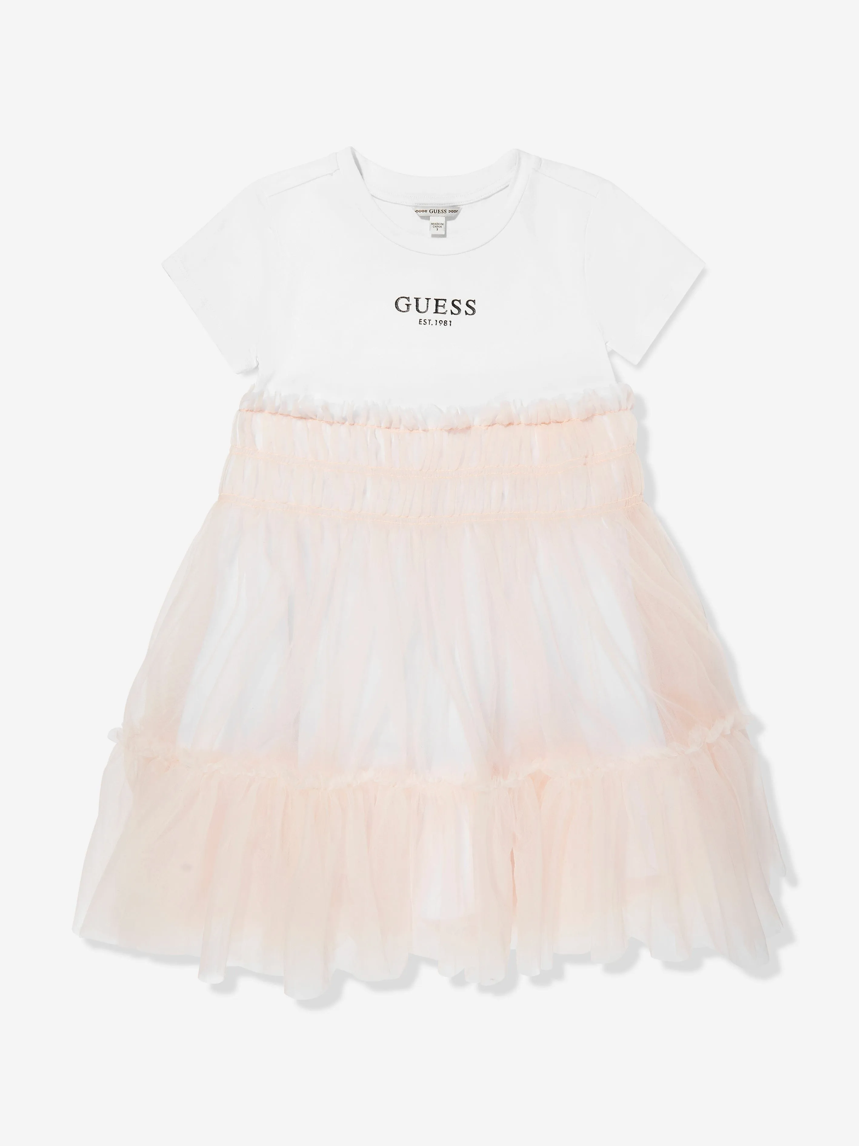 Mädchen Kleid aus Mischgewebe in Rosa