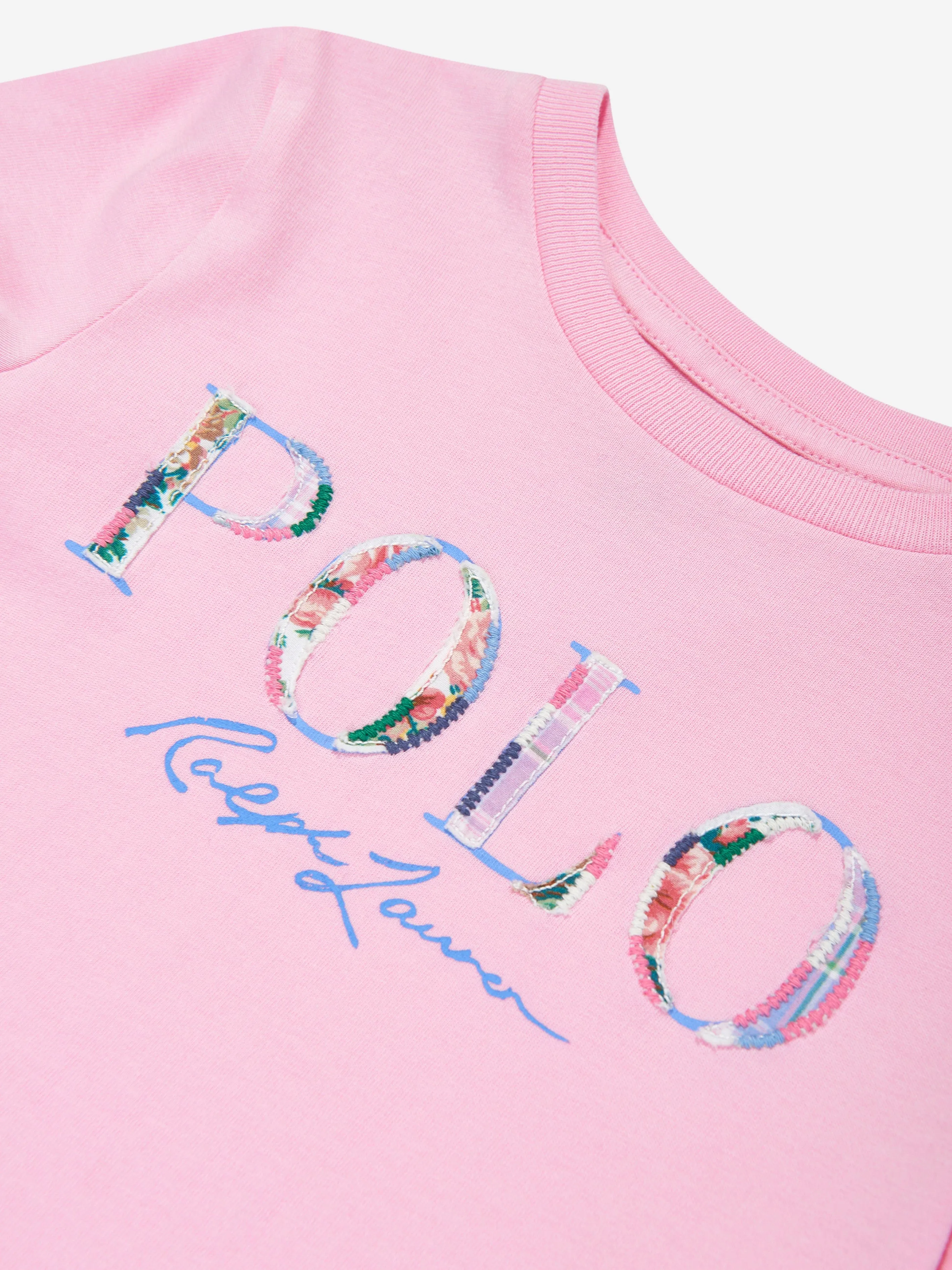 Mädchen Polo Logo T-Shirt in Rosa