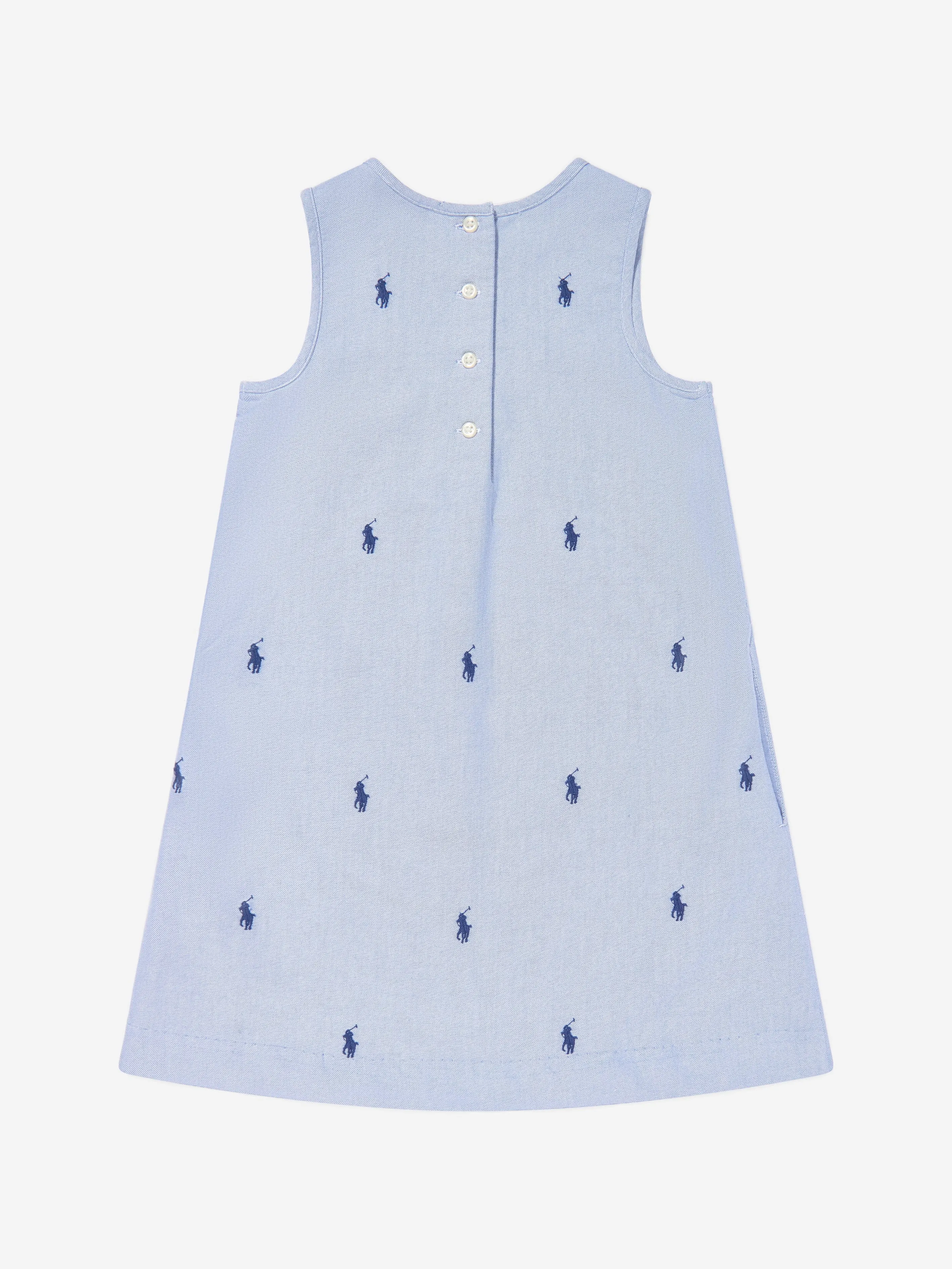 Mädchen ärmelloses Logo-Kleid in Blau